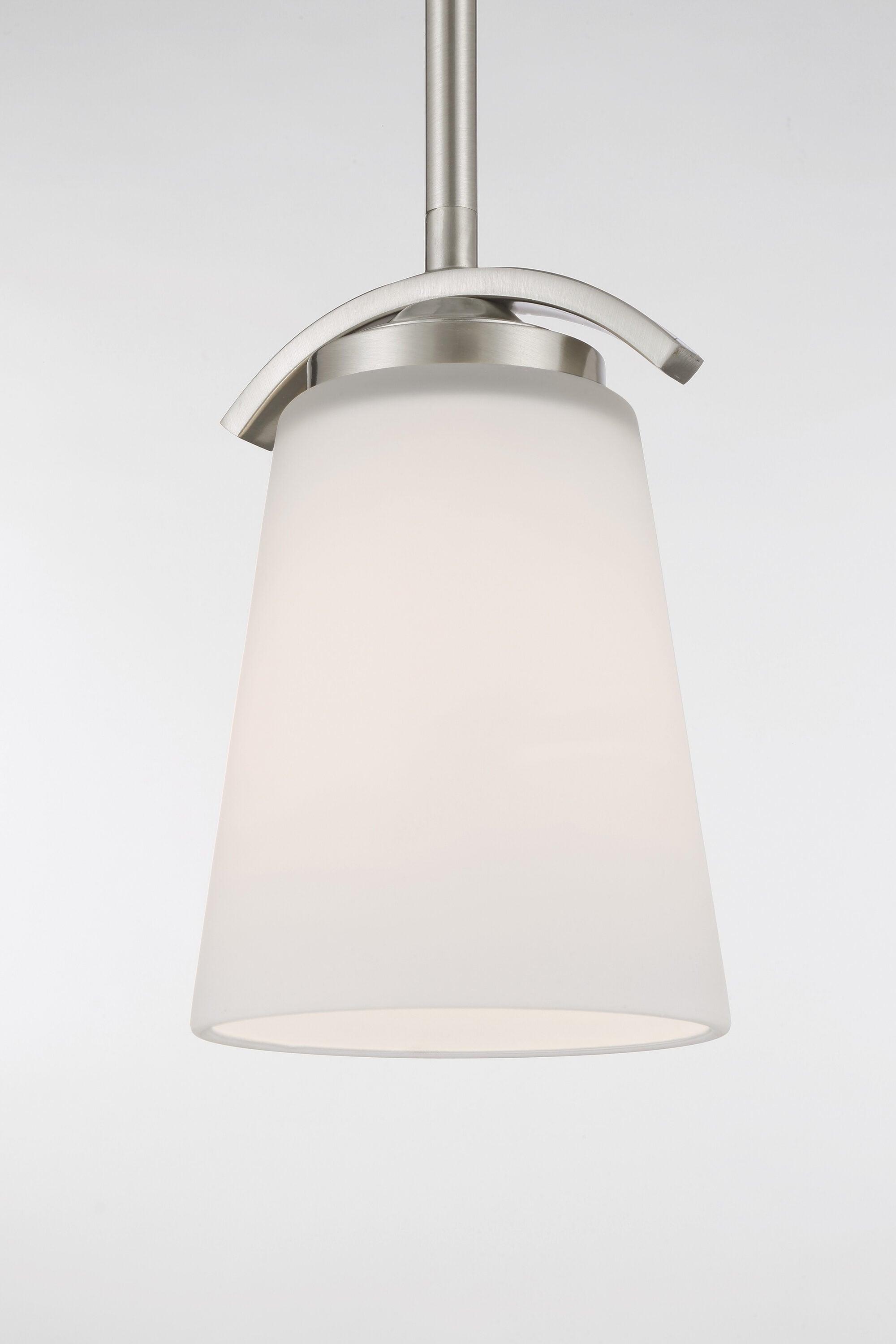1 Light Mini Pendant In Transitional Style 7.5 Inches Tall By 4.75 Inches Wide-Brushed Nickel Finish Minka Lavery 4961-84