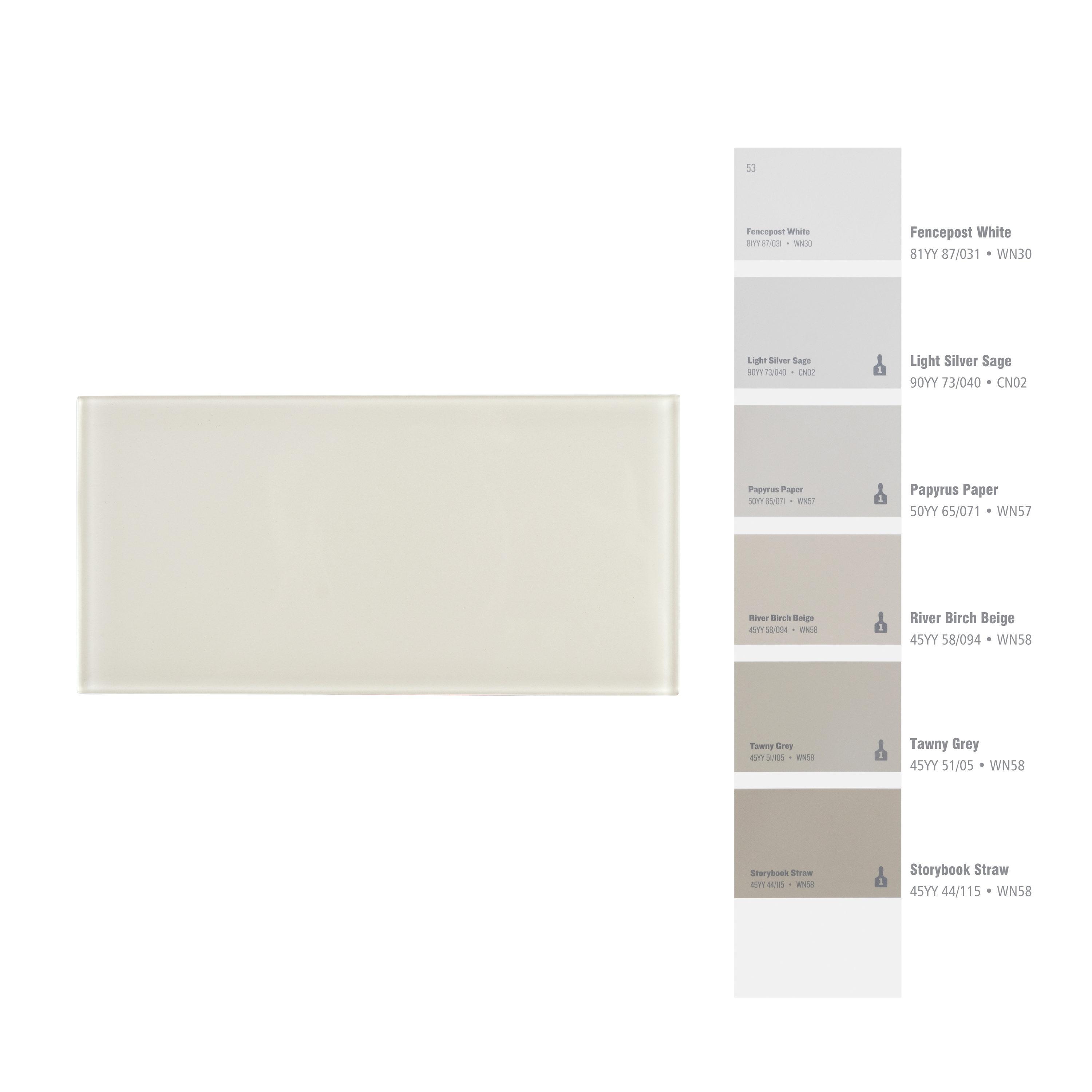 3'' W x 6'' L Glass Peel and Stick Subway Tile
