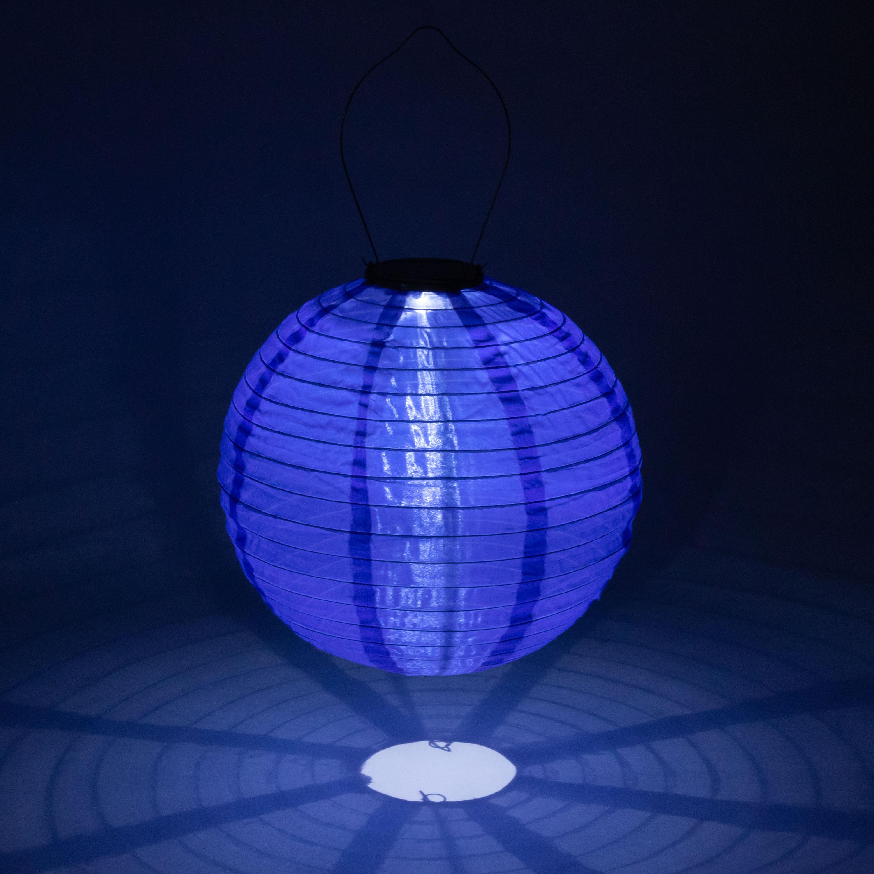 Allsop Home & Garden  Soji Globe Festival Solar Lantern, Cerulean Blue