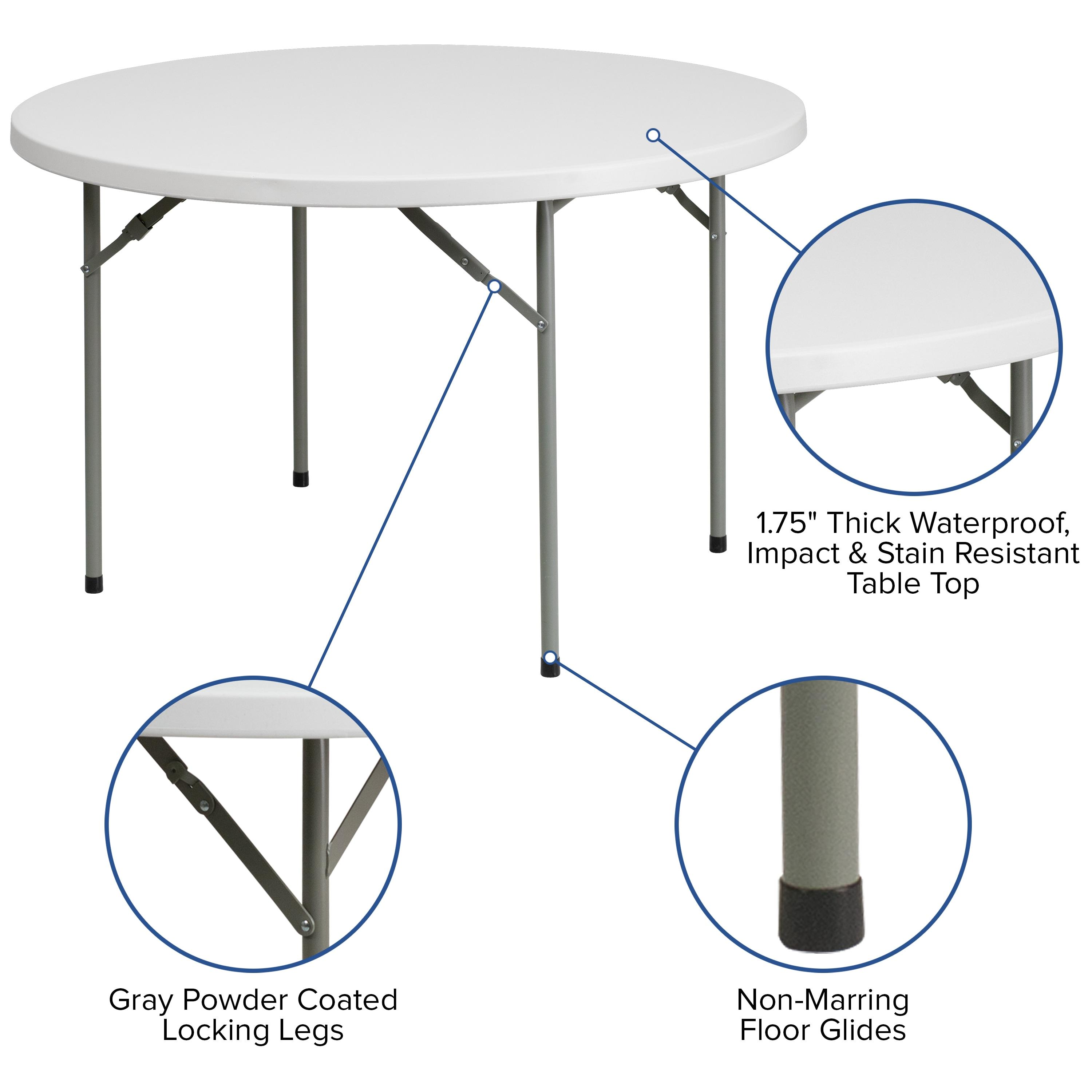 Parker 48" Round Plastic Event Folding Table by Flash Furniture