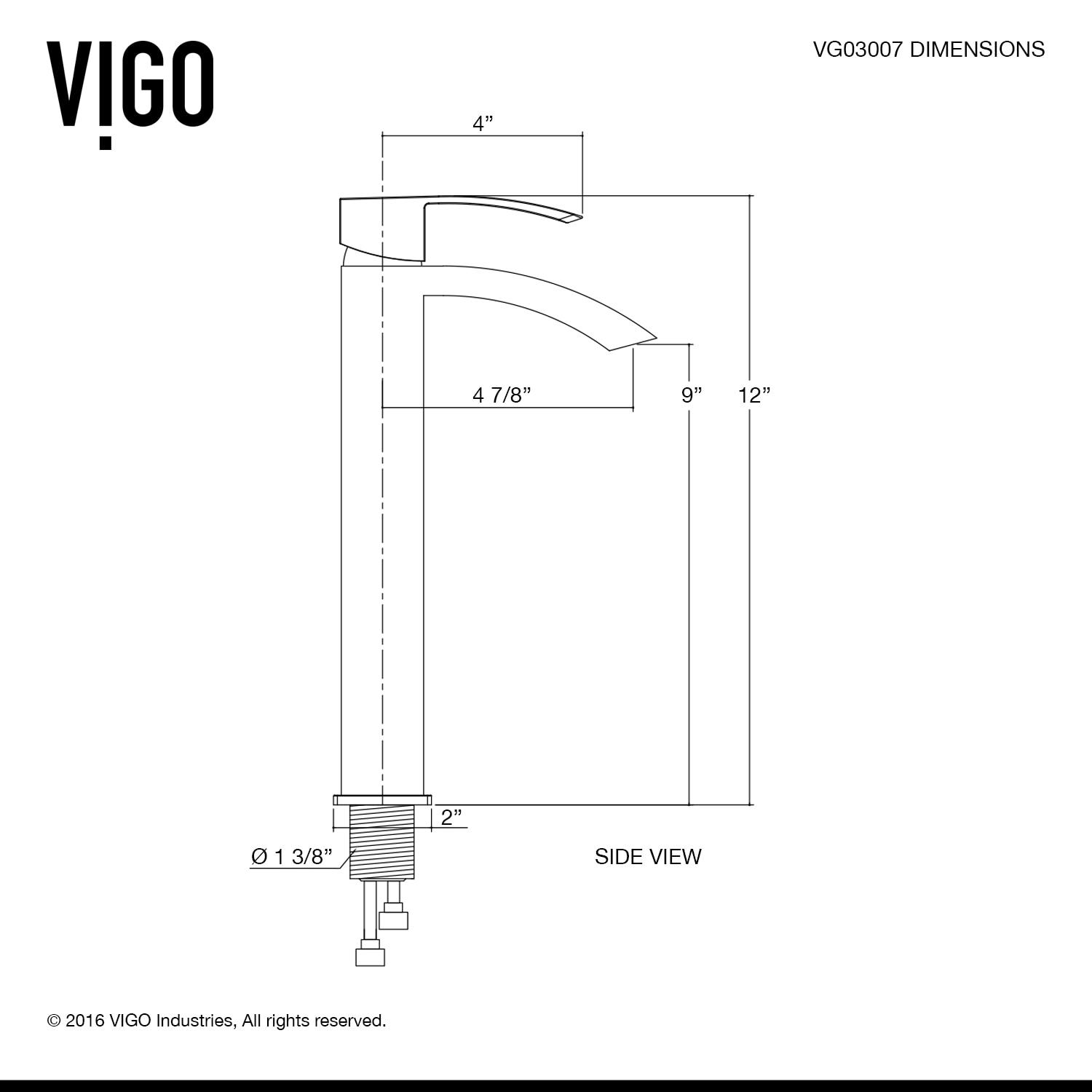 Giovanni 6" H Round Glass Vessel Bathroom Sink with 12" H Faucet