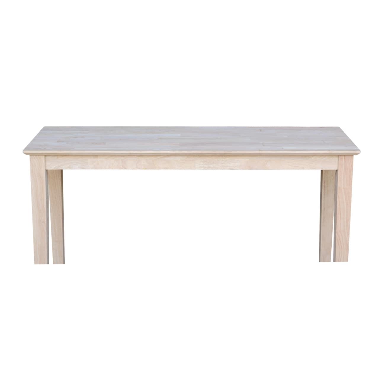 International Concepts 48" Shaker Table Unfinished: Hardwood Entryway Furniture, Spot Clean, No Warranty