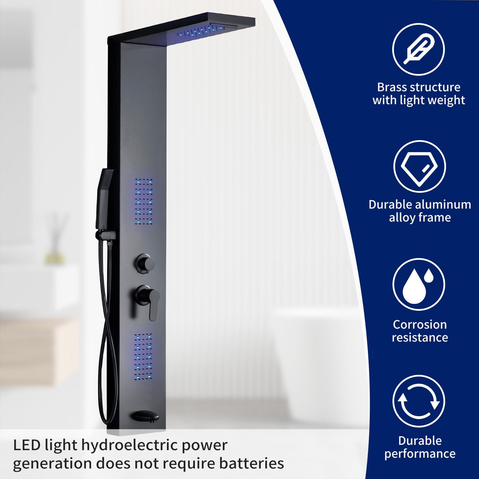 57.99'' Shower Panel with Fixed Shower Head