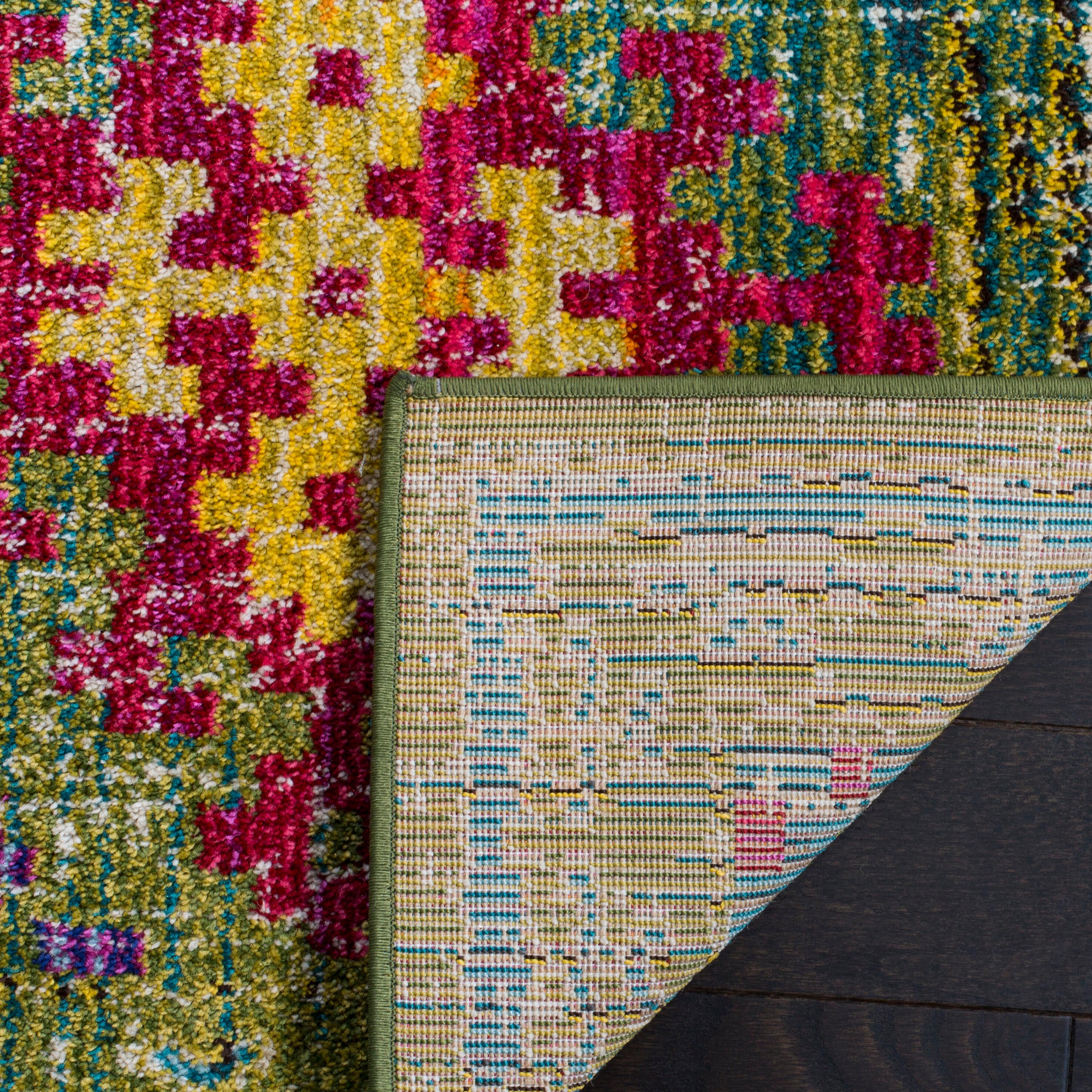 Monaco MNC244 Power Loomed Indoor Accent Rug - Green/Multi - 3'x5' - Safavieh.