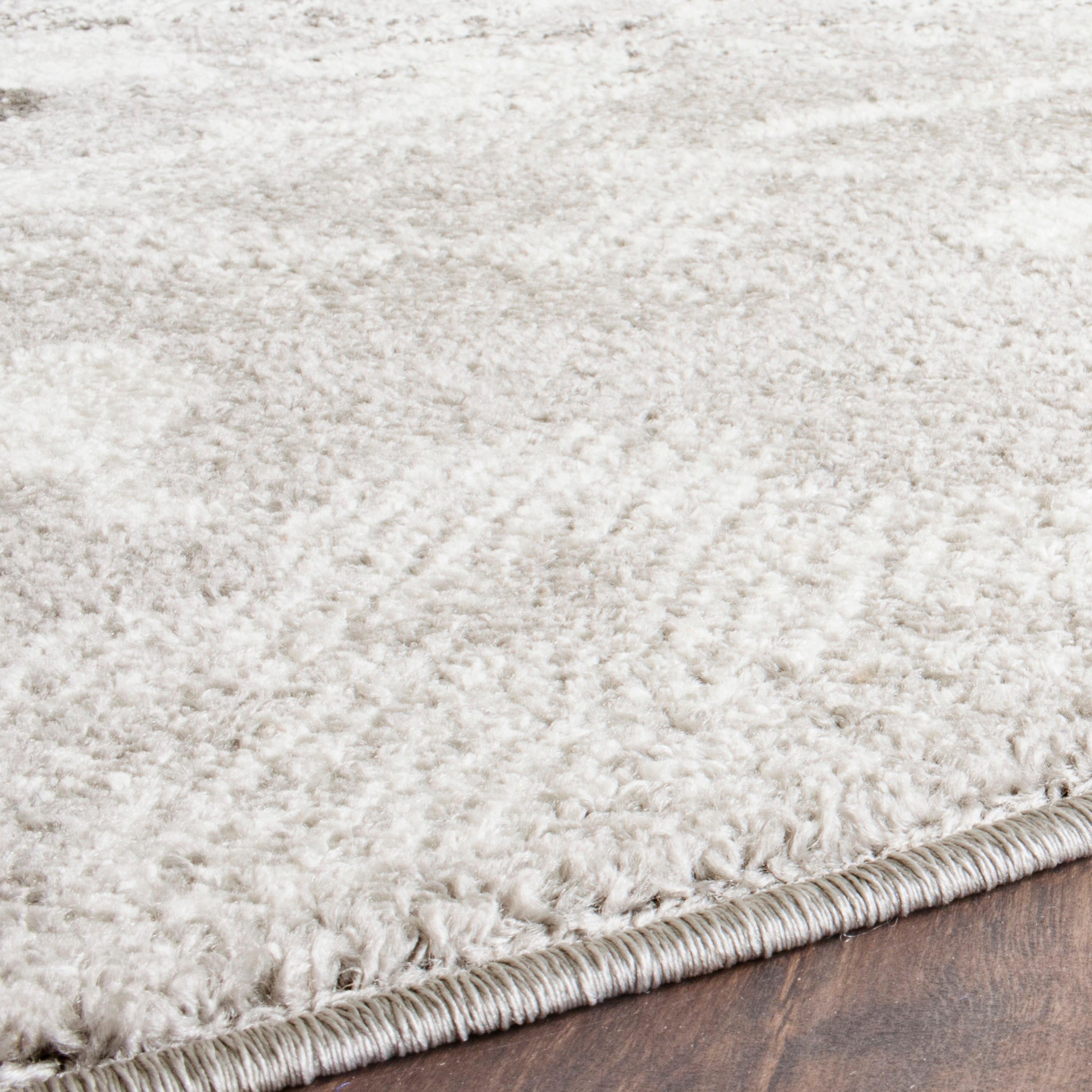 Adirondack ADR114 Machine Made Indoor Area Rug - Silver/Ivory - 6' Round - Safavieh