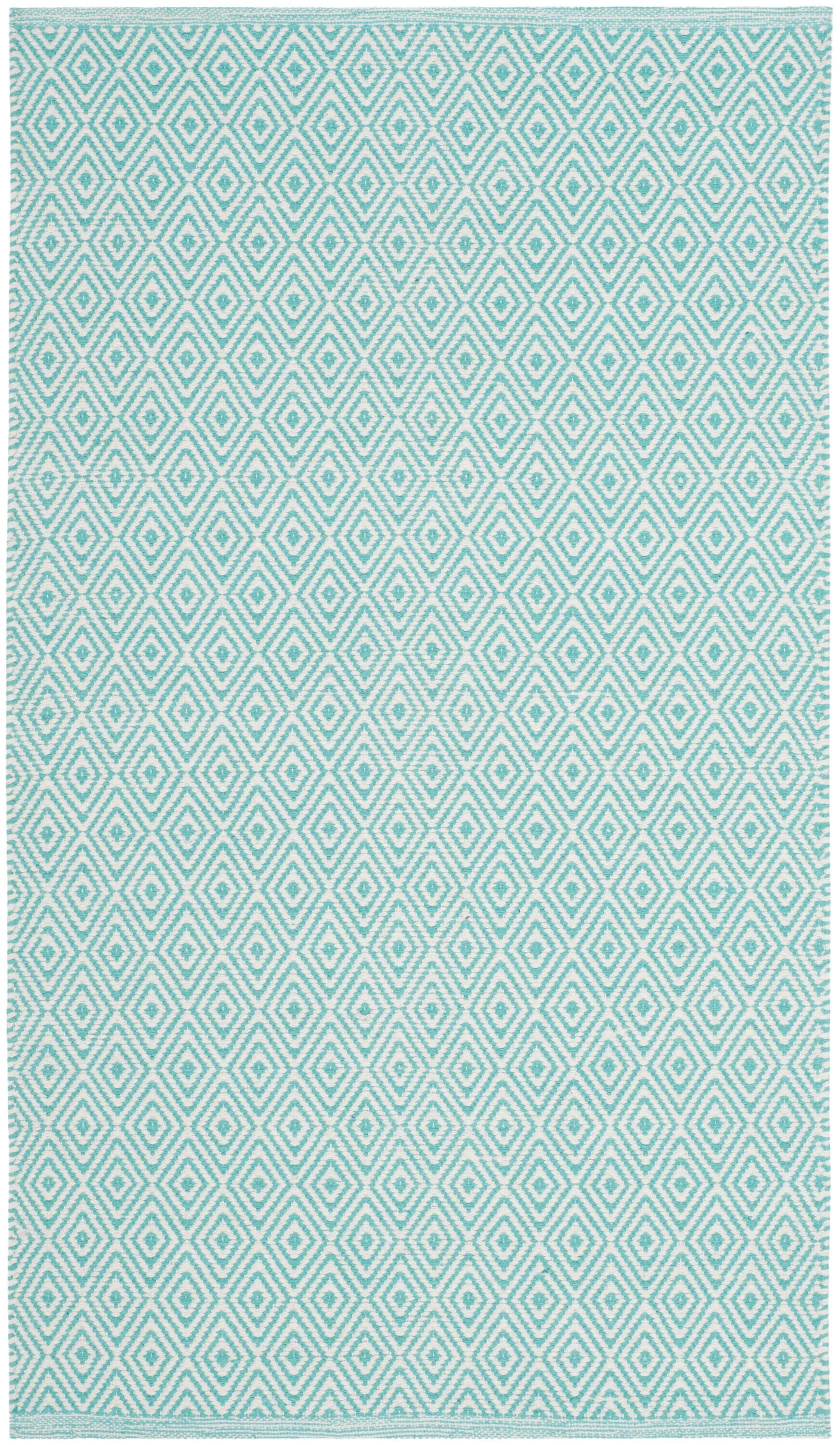 Montauk MTK515 Hand Woven Indoor Accent Rug - Ivory/Aqua - 2'6"x4' - Safavieh.