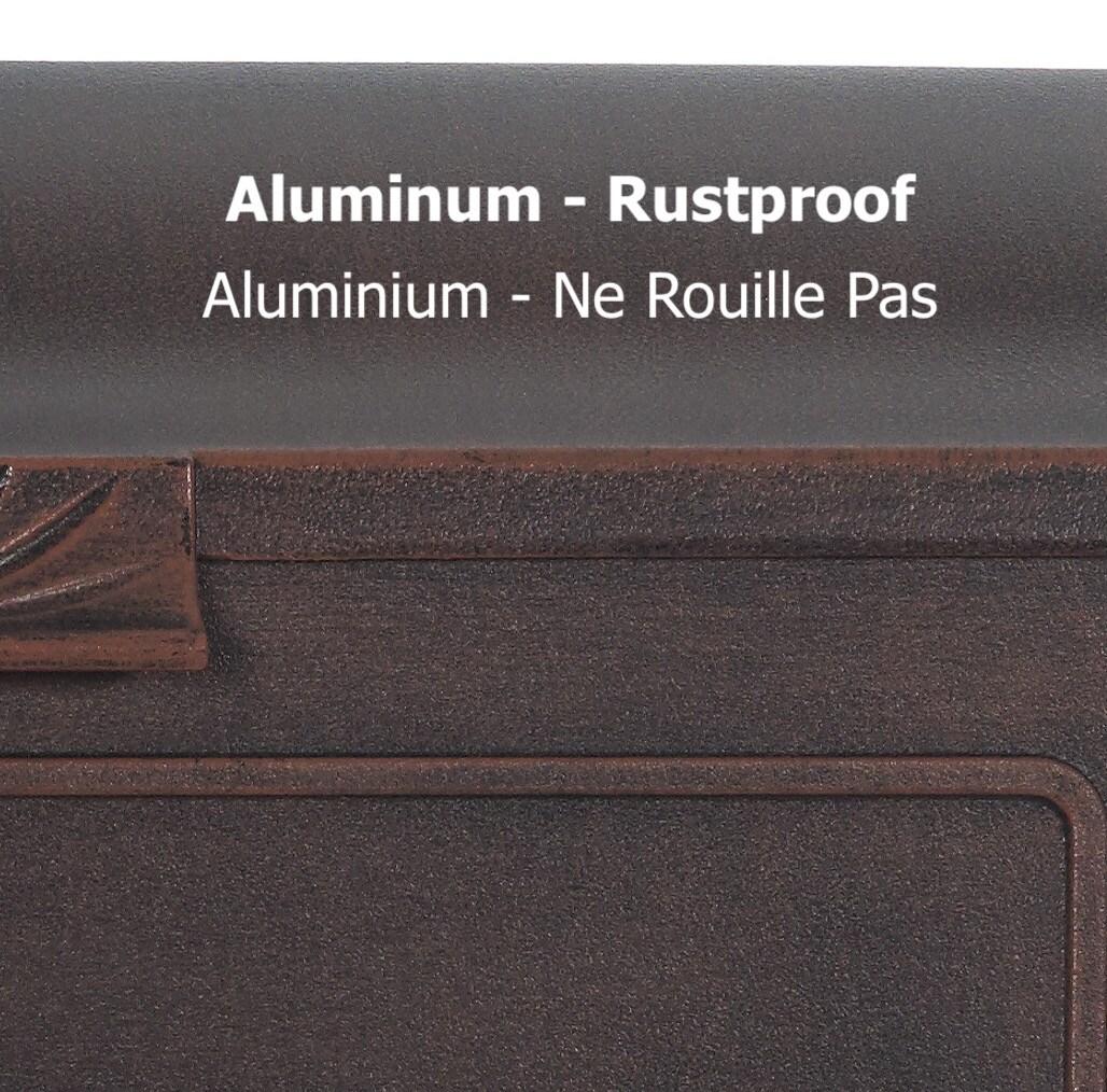 Cast Aluminum Metal Mailbox with Newspaper Hooks, Easy to Install Wall Mount, Heavy Duty, Rustproof Powder Coated Paint, Horizontal Mail Box for Outside House Porch - 16” x 4.25” x 8.25” (Black)