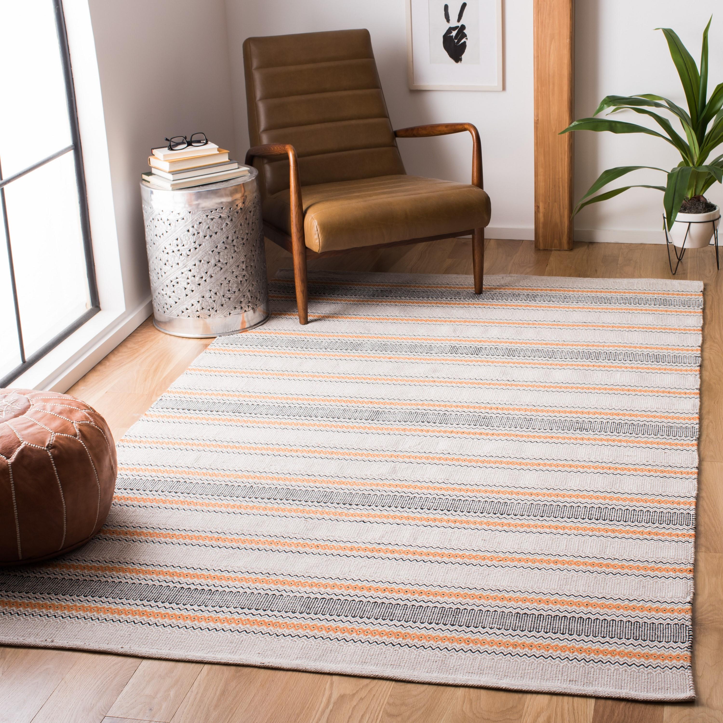 Montauk MTK536 Hand Woven Accent Rug - Orange/Beige - 3'x5' - Safavieh.