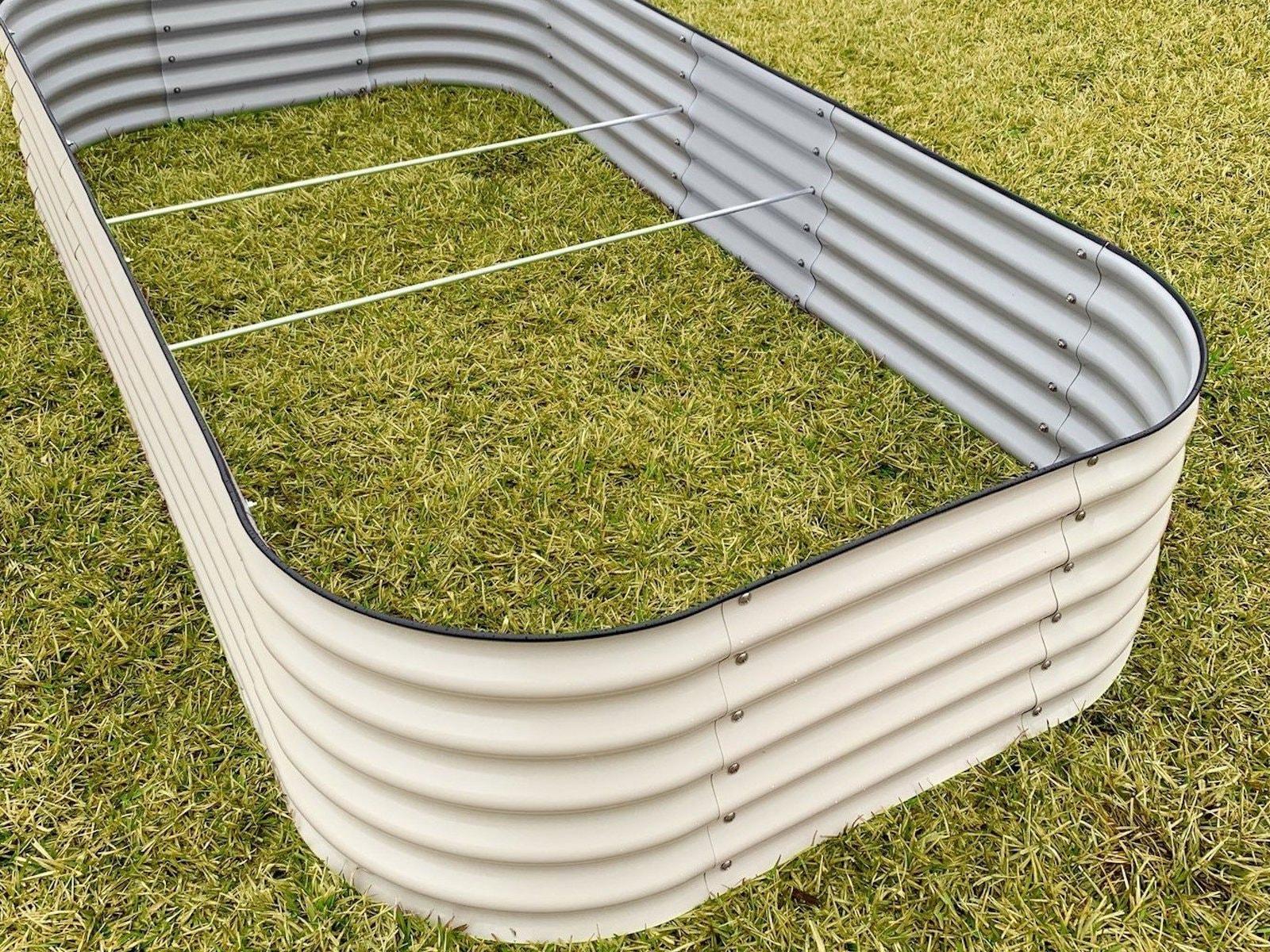 17" Tall 10 In 1 Modular Metal Outdoor Raised Garden Bed