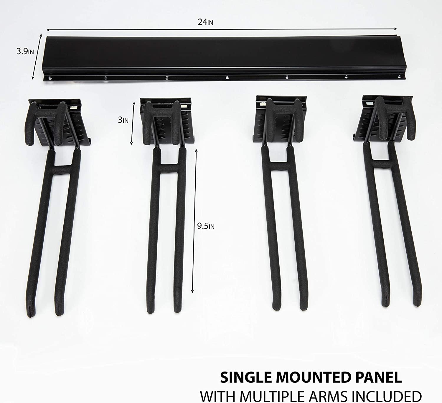 RaxGo Ski Rack, Ski Wall Mount Holds 4 Pairs of Skis & Skiing Poles or Snowboard, for Home & Garage