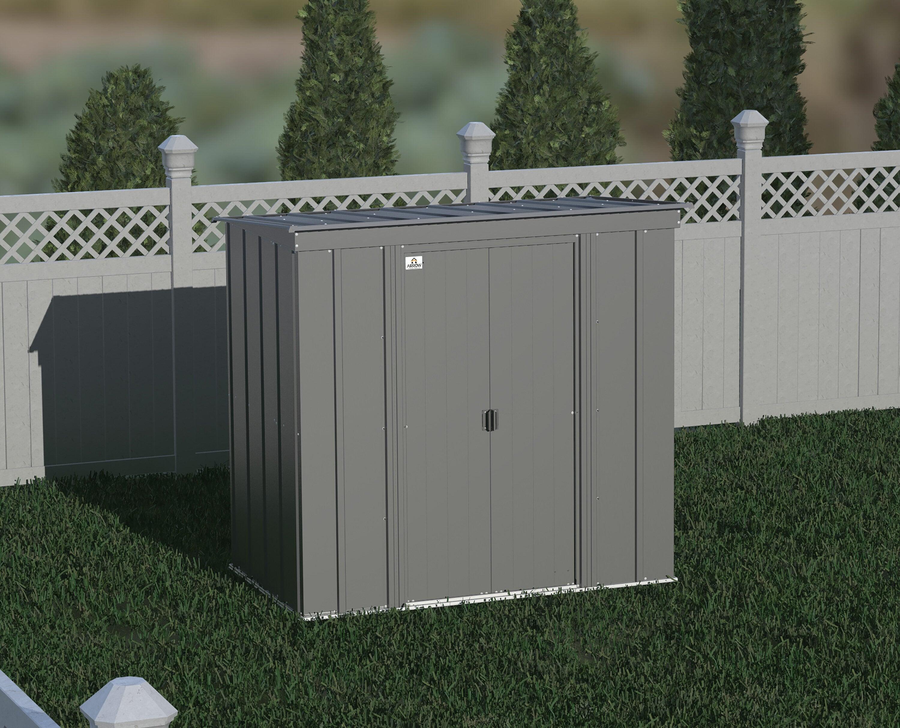 6 ft. W x 4 ft. D Steel Vertical Storage Shed