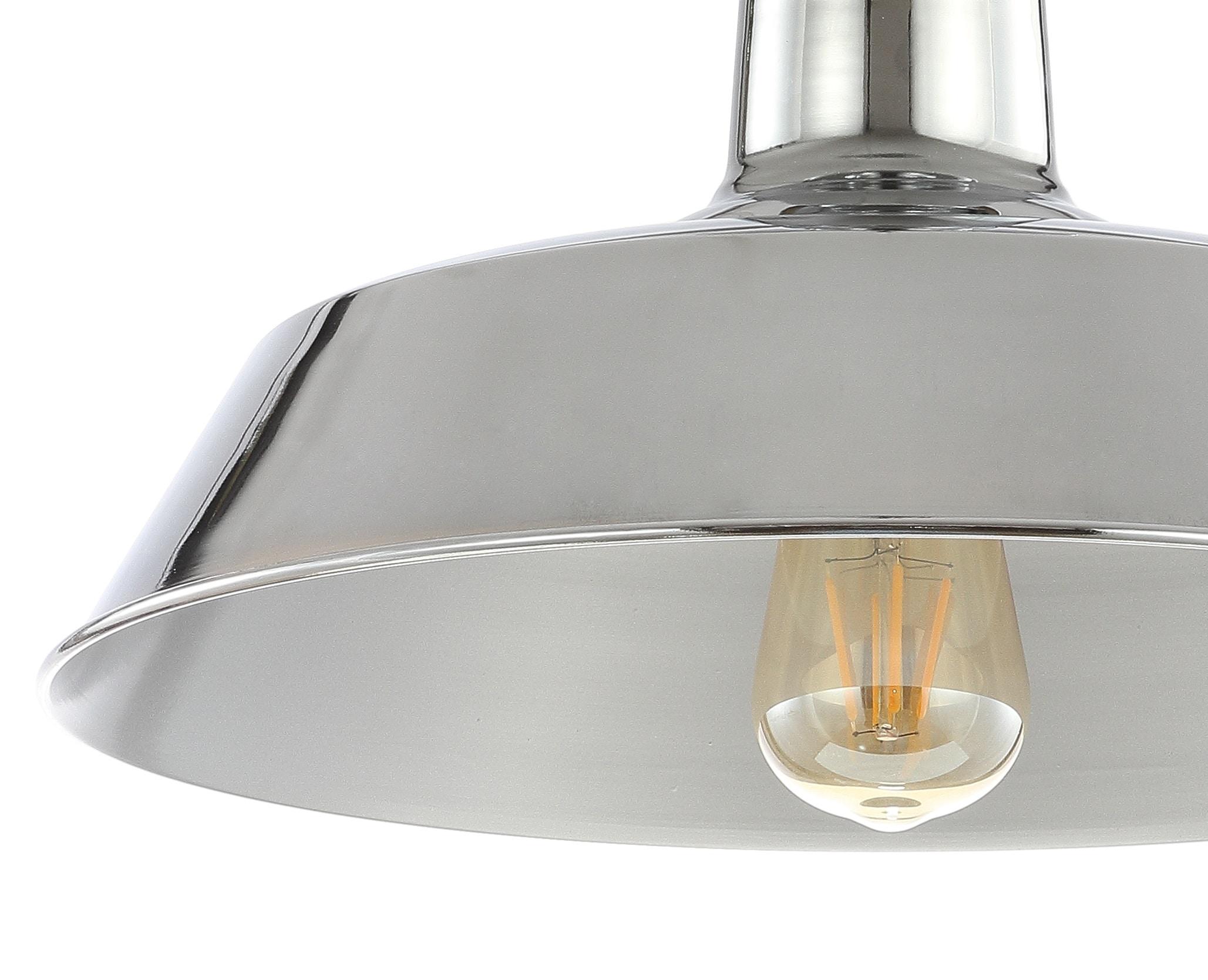 JONATHAN Y JYL9516B Cassidy 14" Metal LED Semi-Flush Mount, 2700K, Farmhouse, Rustic, Industrial, Coastal, Cottage, Transitional, Scandinavian, Dining Room, Kitchen, Foyer, Hallway, Chrome