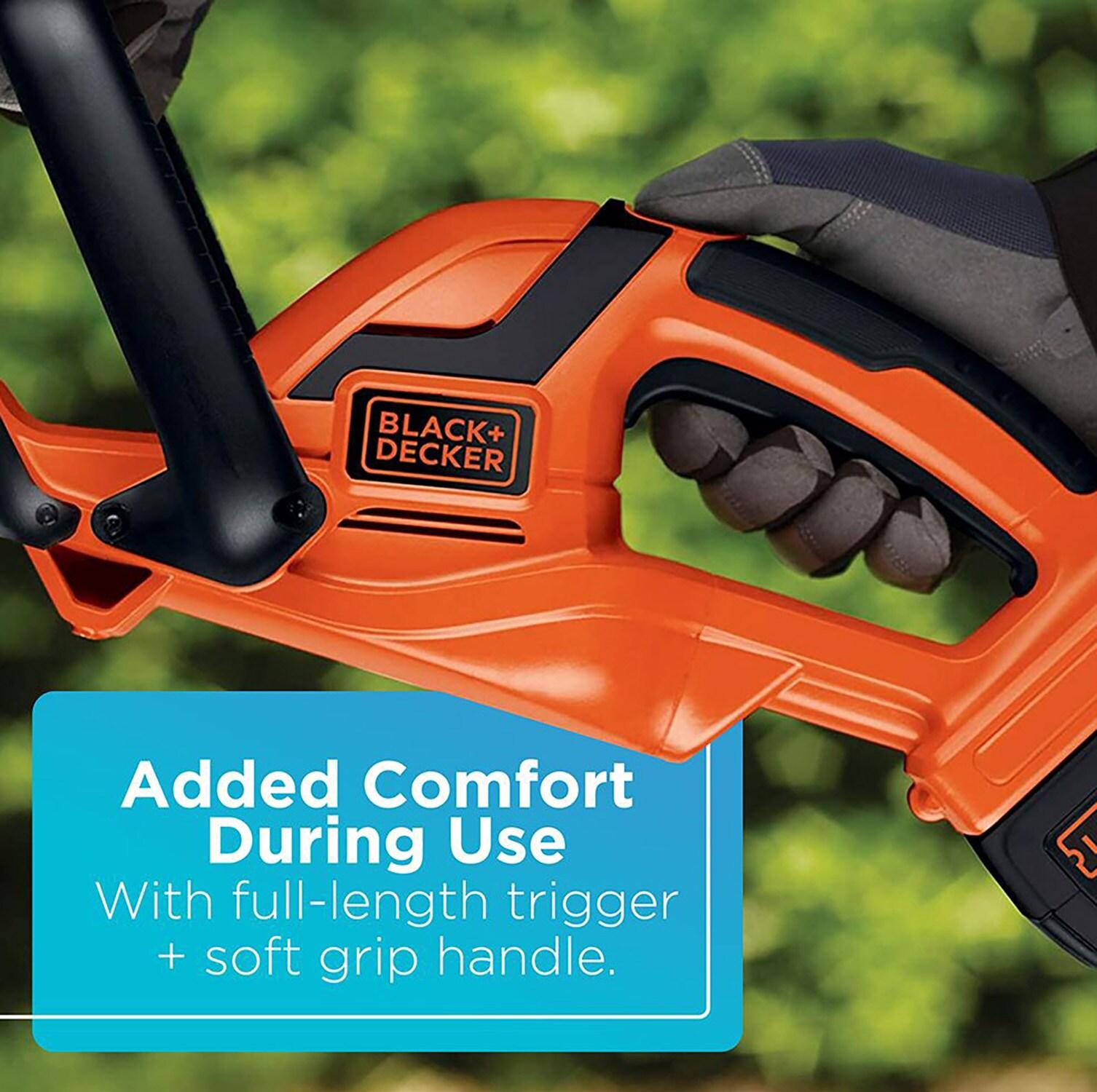 Black + Decker LHT2436 40V MAX Lithium-Ion Dual Action 24 in. Cordless Hedge Trimmer Kit