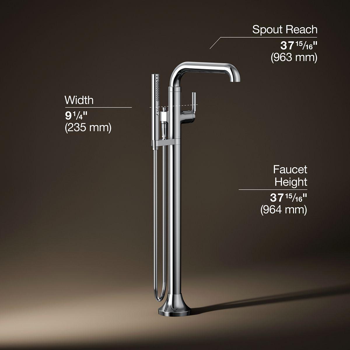 Tone Floor Mounted Clawfoot Tub Faucet