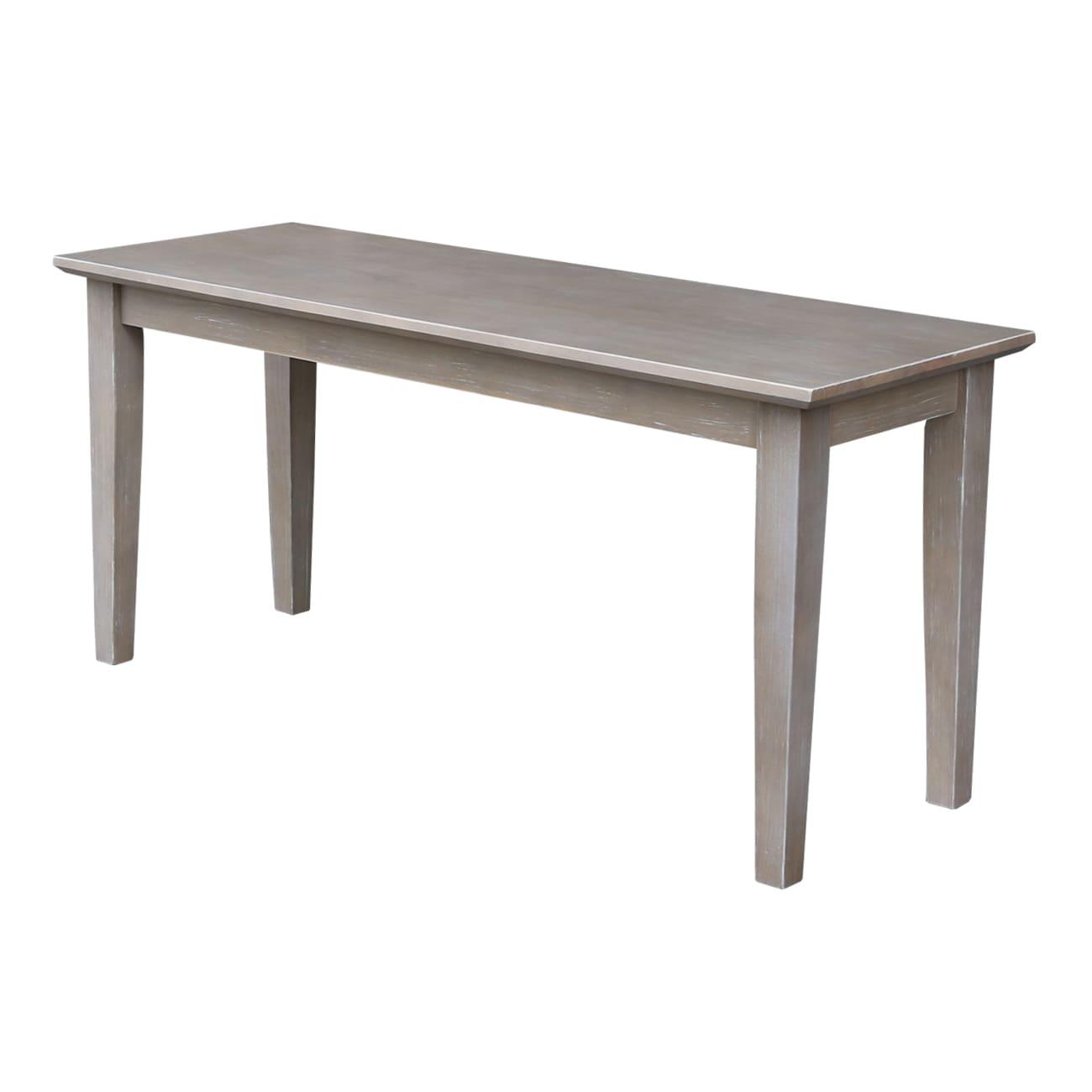 Shaker Styled Bench White - International Concepts: Solid Wood, Rectangle, Unupholstered, 400lb Capacity