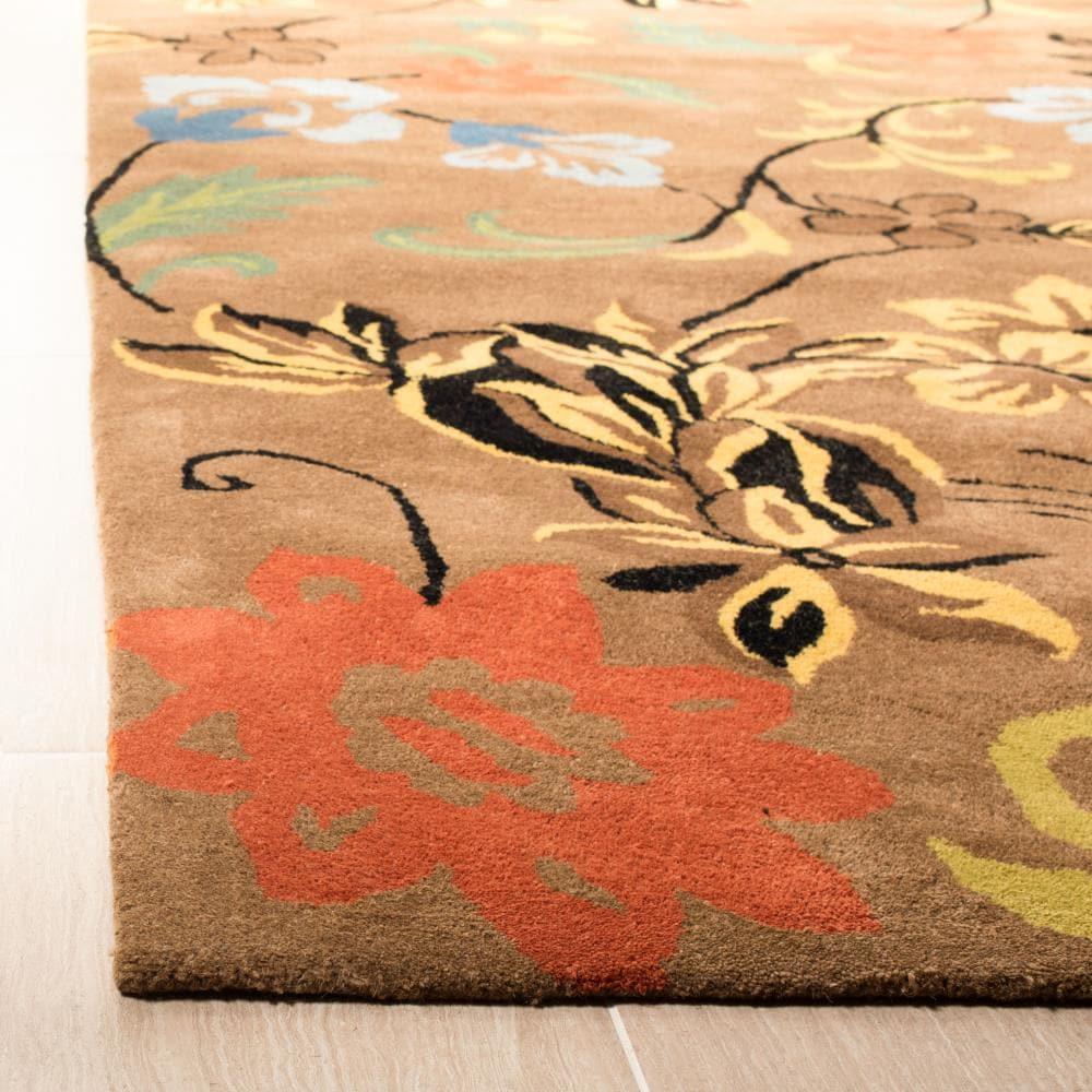 Soho SOH736 Hand Tufted Rectangle Contemporary Area Rug - Brown - 5' X 8' - Safavieh.