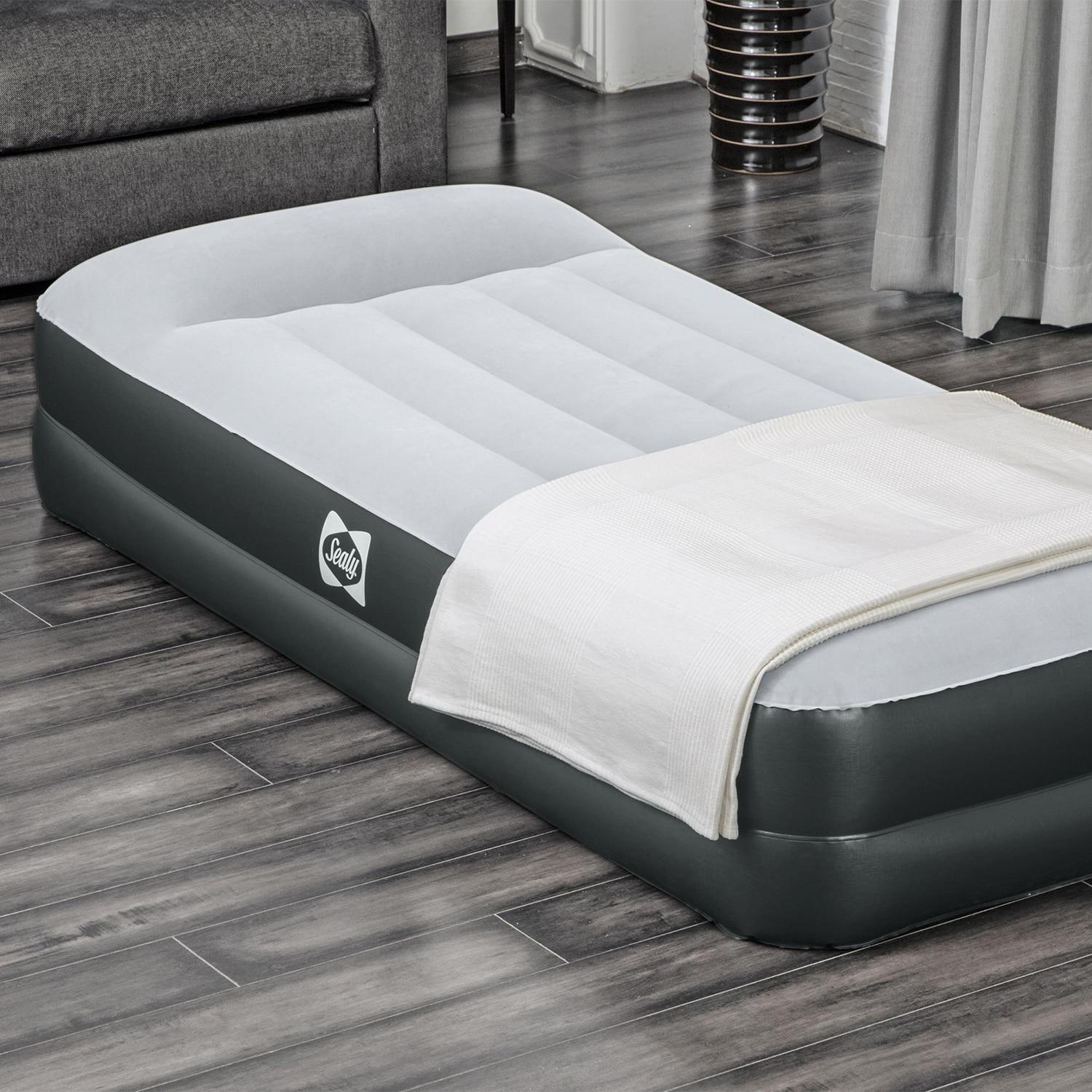 Sealy Tritech 16” Inflatable Air Mattress Bed with Built-in Pump, Storage Bag, and Repair Patch for Indoor and Outdoor Use, Twin