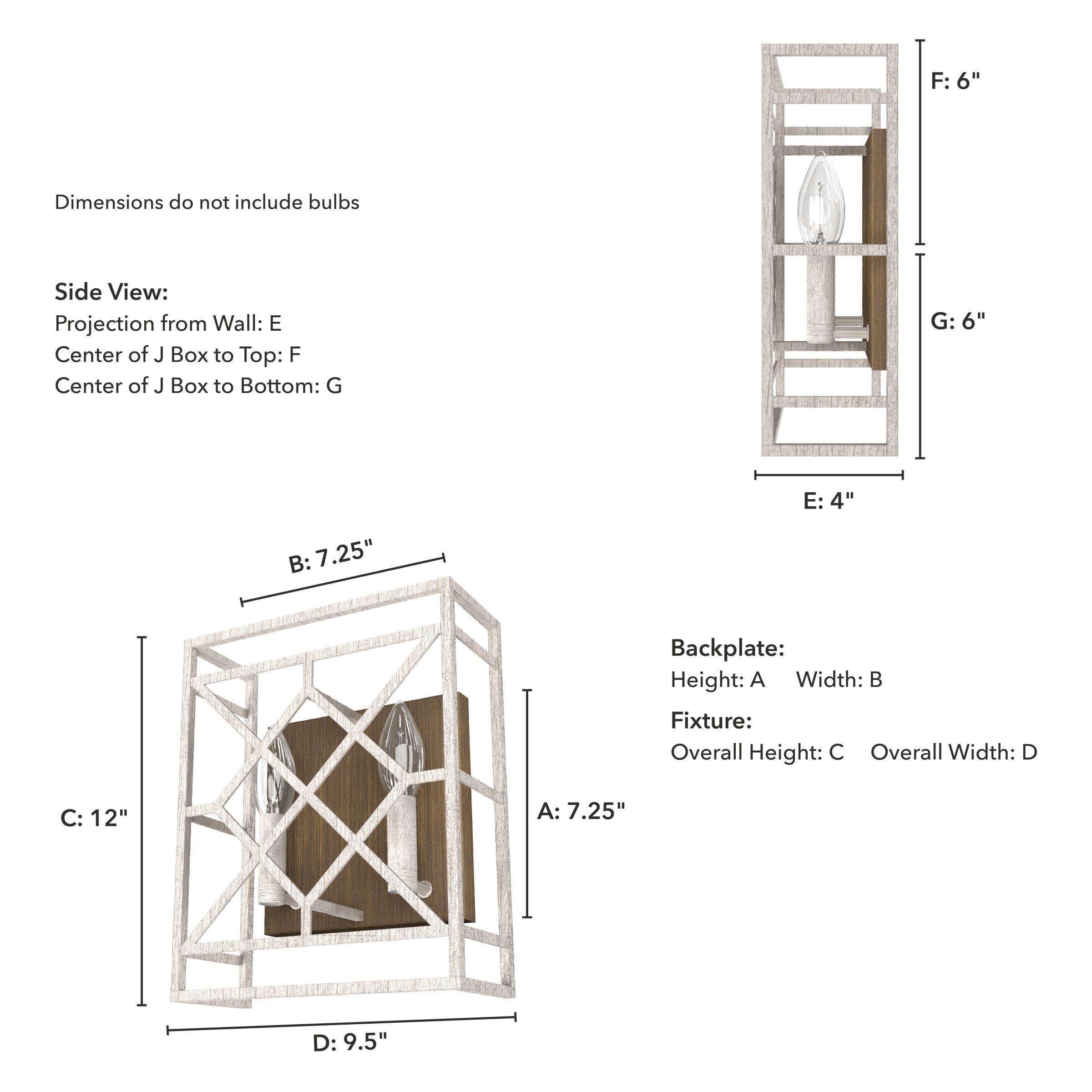 Langwood 2 - Light Dimmable Flush Mount Candle Style Wall Sconce