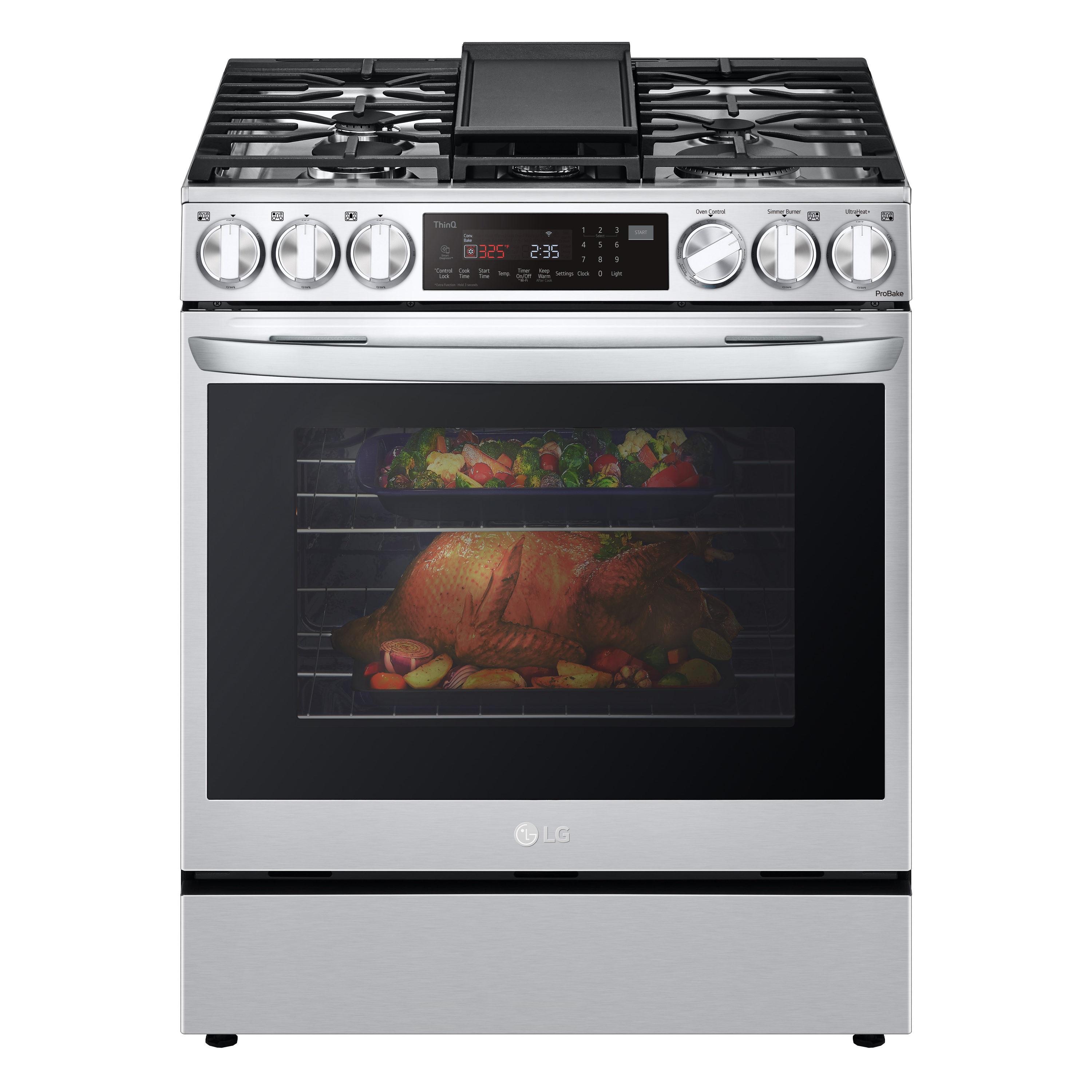 6.3 cu. ft. Smart wi-fi Enabled ProBake Convection InstaView Dual Fuel Slide-In Range with Air Fry, 30" Cabinet