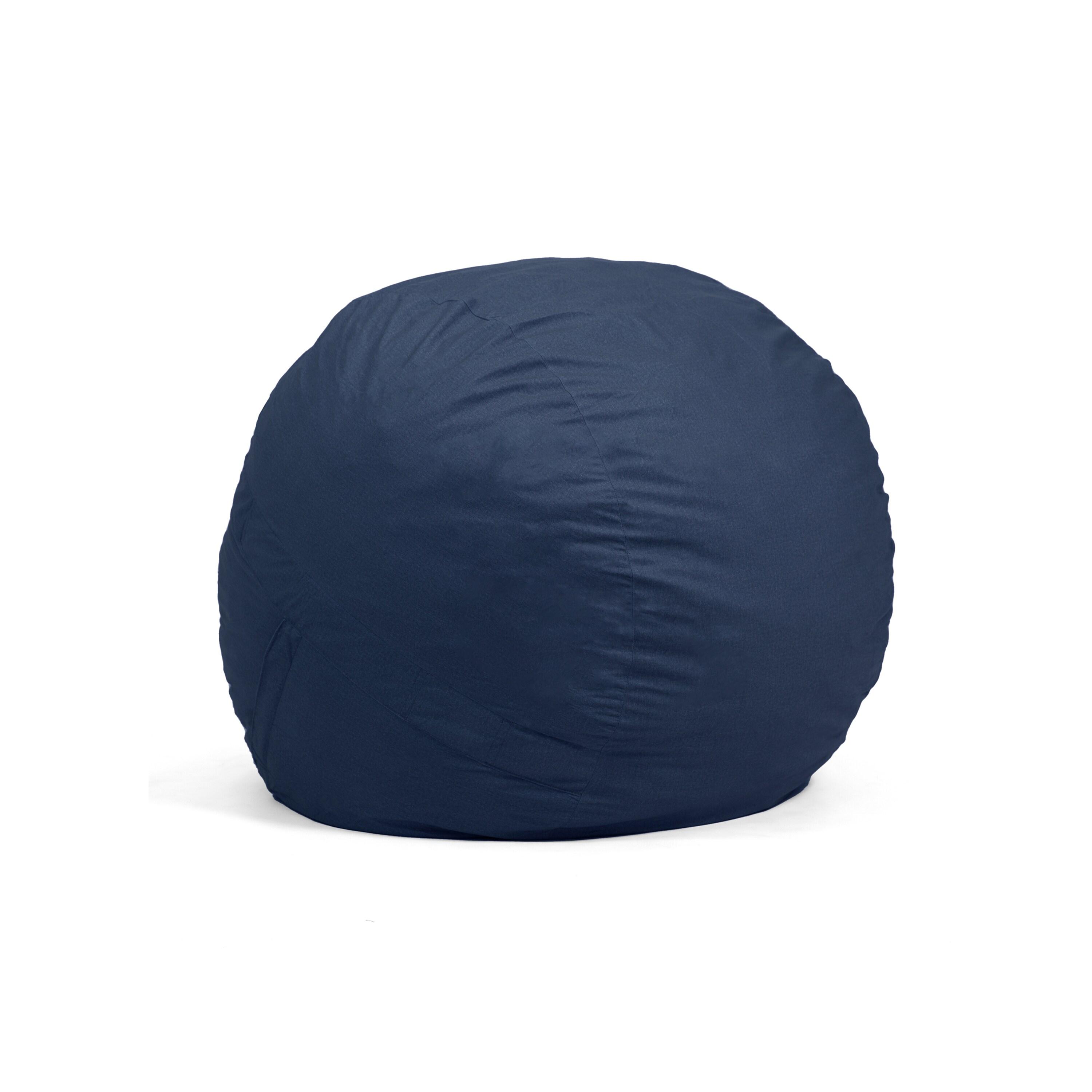Big Joe Large 4 Foot Foam Filled Bean Bag Chair with Soft Removeable Cover