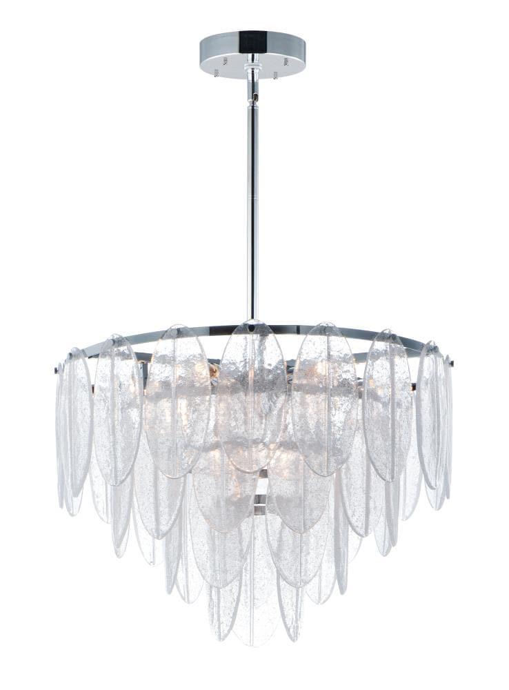 Glacier Elegance Chrome and Crystal 9-Light Chandelier