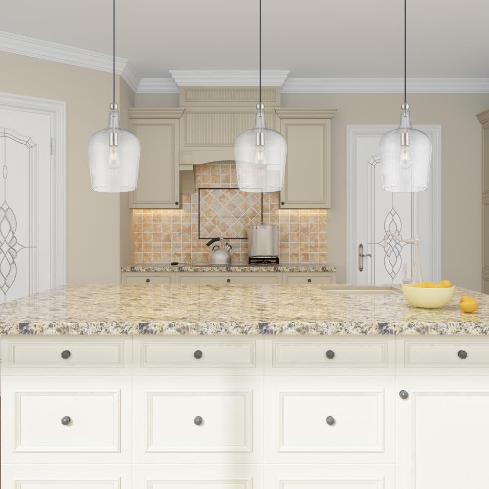 Livex Lighting Art Glass 1 - Light Pendant in  Brushed Nickel