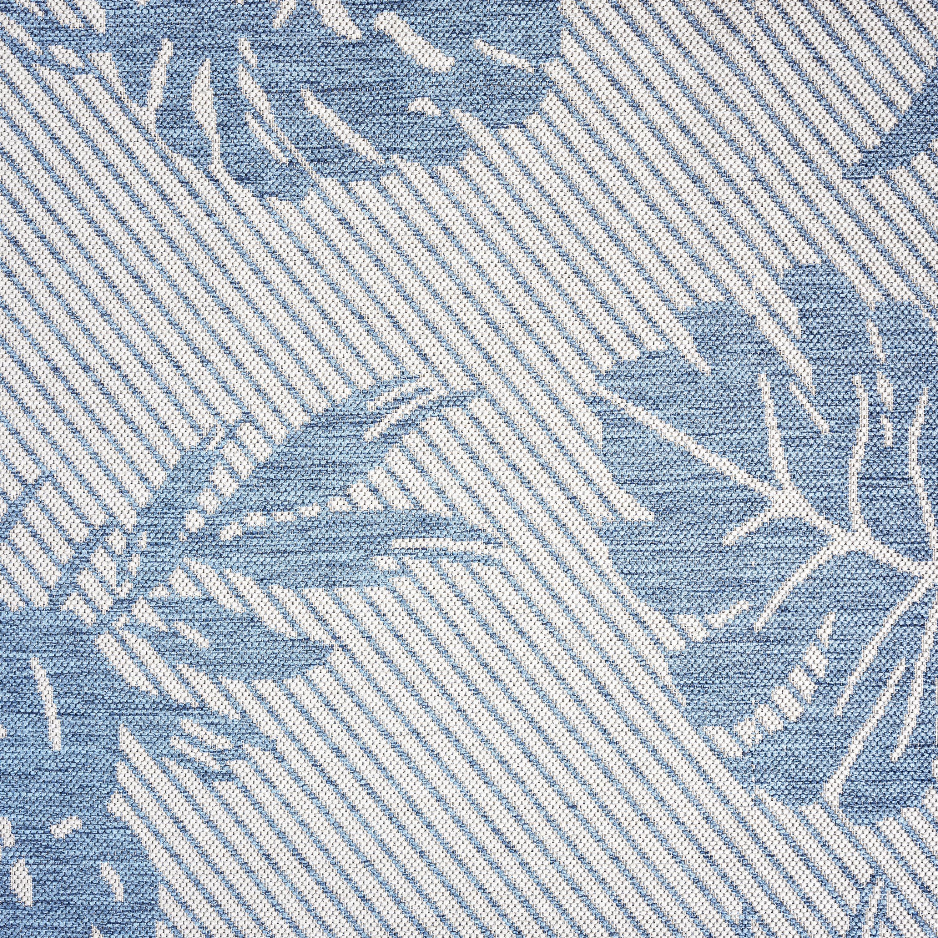 Tommy Bahama Palm Coastal Indoor/Outdoor Area Rug, Silver/Blue