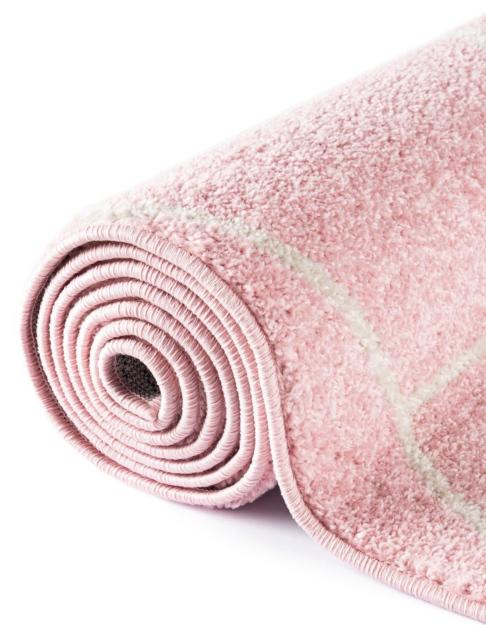 Unique Loom 8' 0 x 11' 0 Trellis Frieze Geometric Light Pink Area Rug