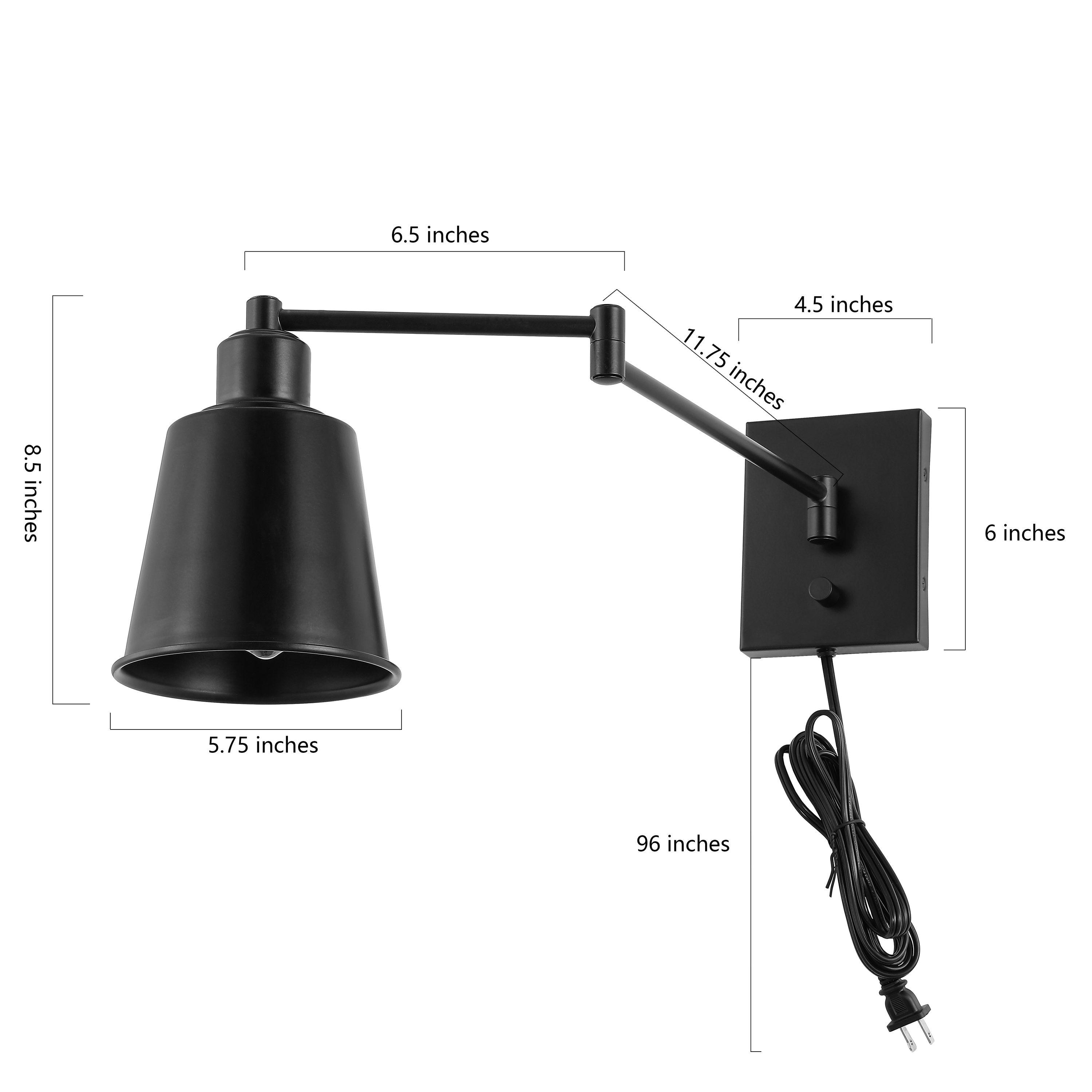 Cary 5.75" Iron Contemporary Swing Arm LED Wall Sconce, Oil Rubbed Bronze