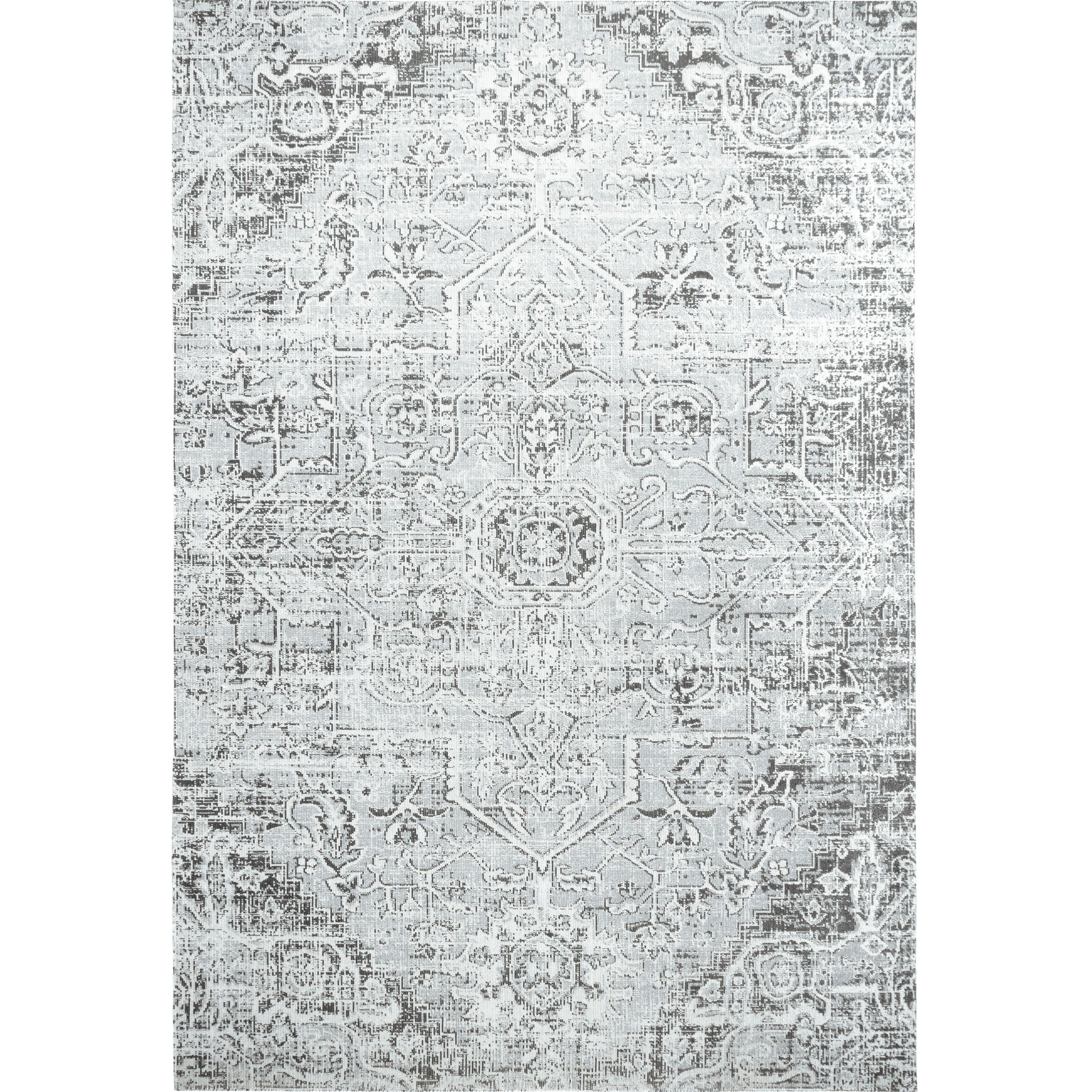 Nicole Miller Nicole Miller New York Patio Sofia Medallion Indoor/Outdoor Area Rug, Light Grey/Dark Grey