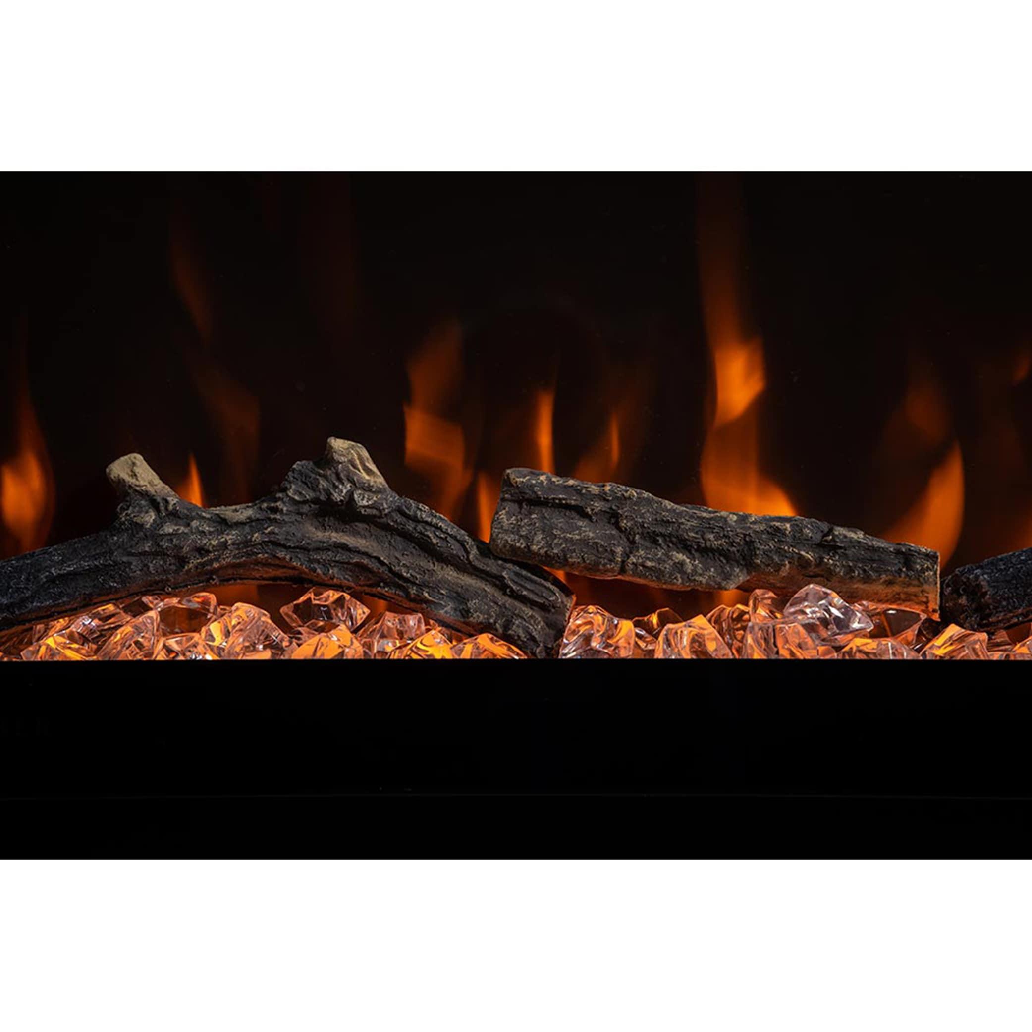 Modern Ember Aerus Smart Linear Electric Fireplace, Multiple Flame Colors-Voice Assistant Compatible