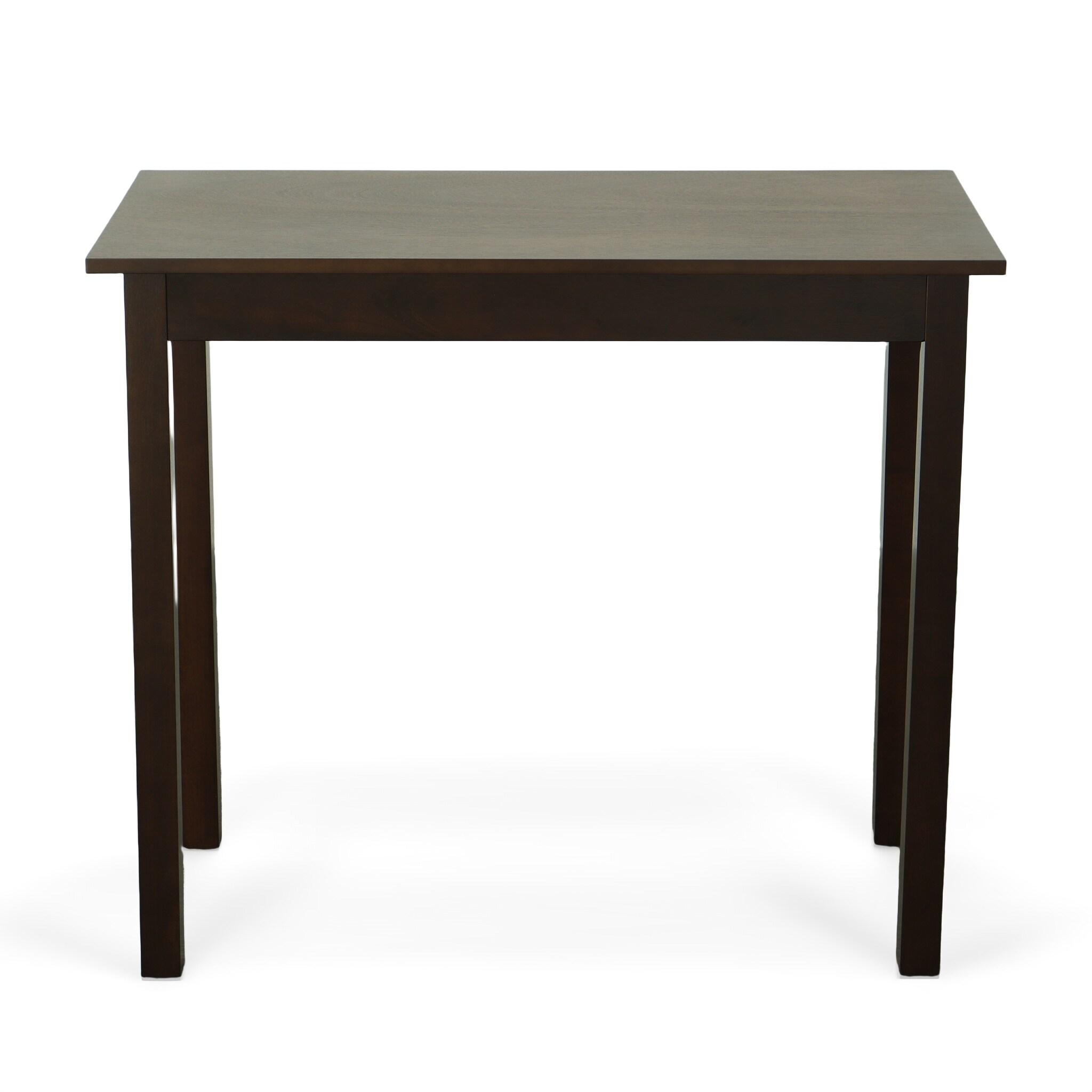 Carolina Living Keegan Pub Bar Espresso: Counter Height Dining Table for 4, Rubberwood Frame