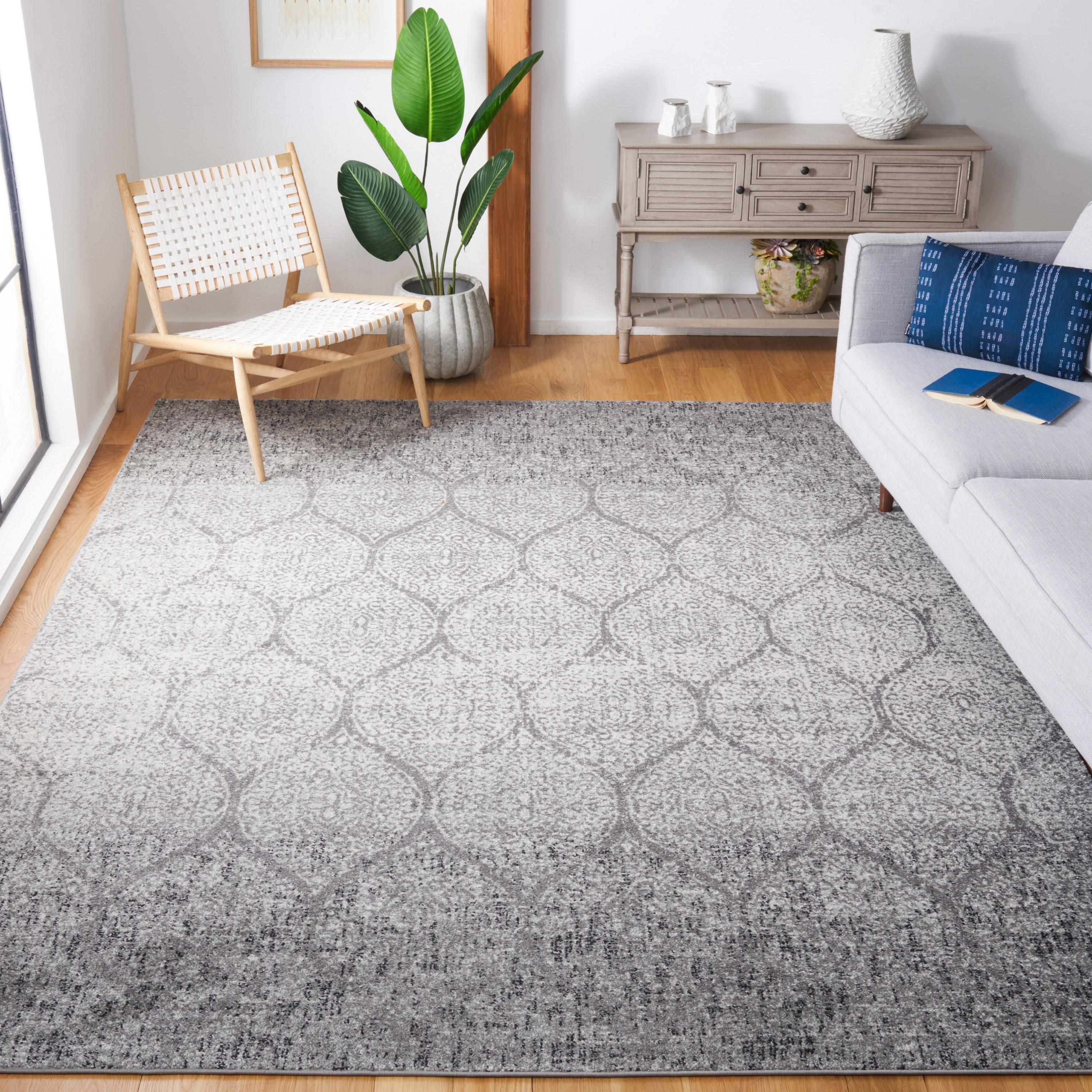 Madison MAD604 Power Loomed Area Rug - Grey/Ivory - 9'x9' - Safavieh.