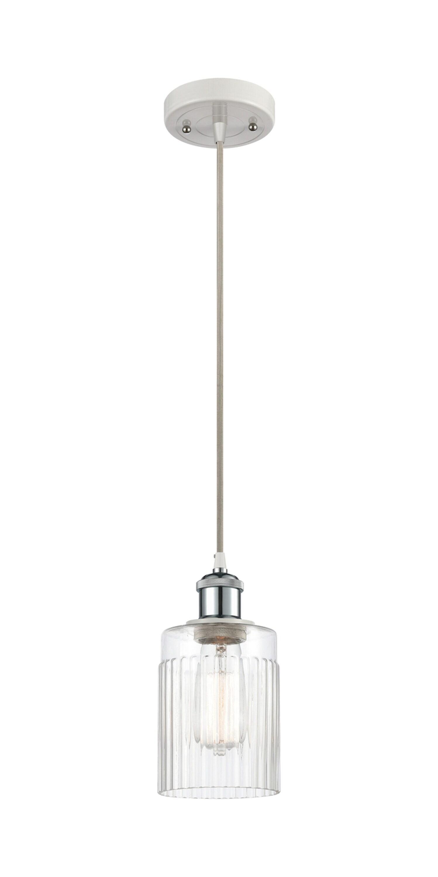 Satin Nickel Mini Pendant with Clear Bell Glass Shade