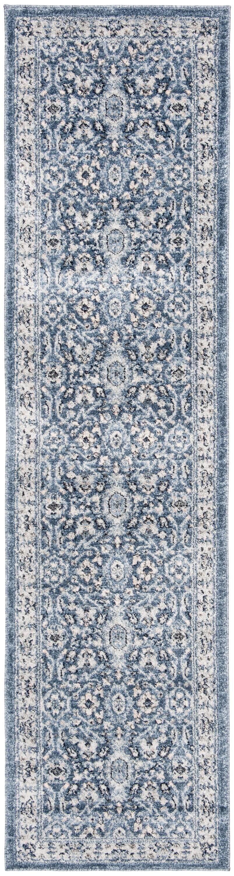 Charleston CHL412 Loomed Indoor Runner Rug - Navy/Creme - 2'x8' - Safavieh