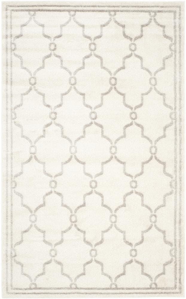 Amherst AMT414 Power Loomed Indoor Area Rug - Ivory/Light Grey - 4'x6' - Safavieh