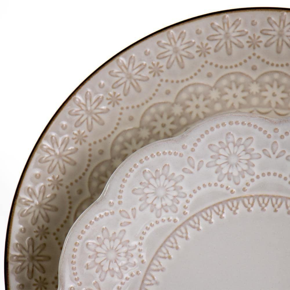 Elama 16 Piece Stoneware Dinnerware Set - Service for 4