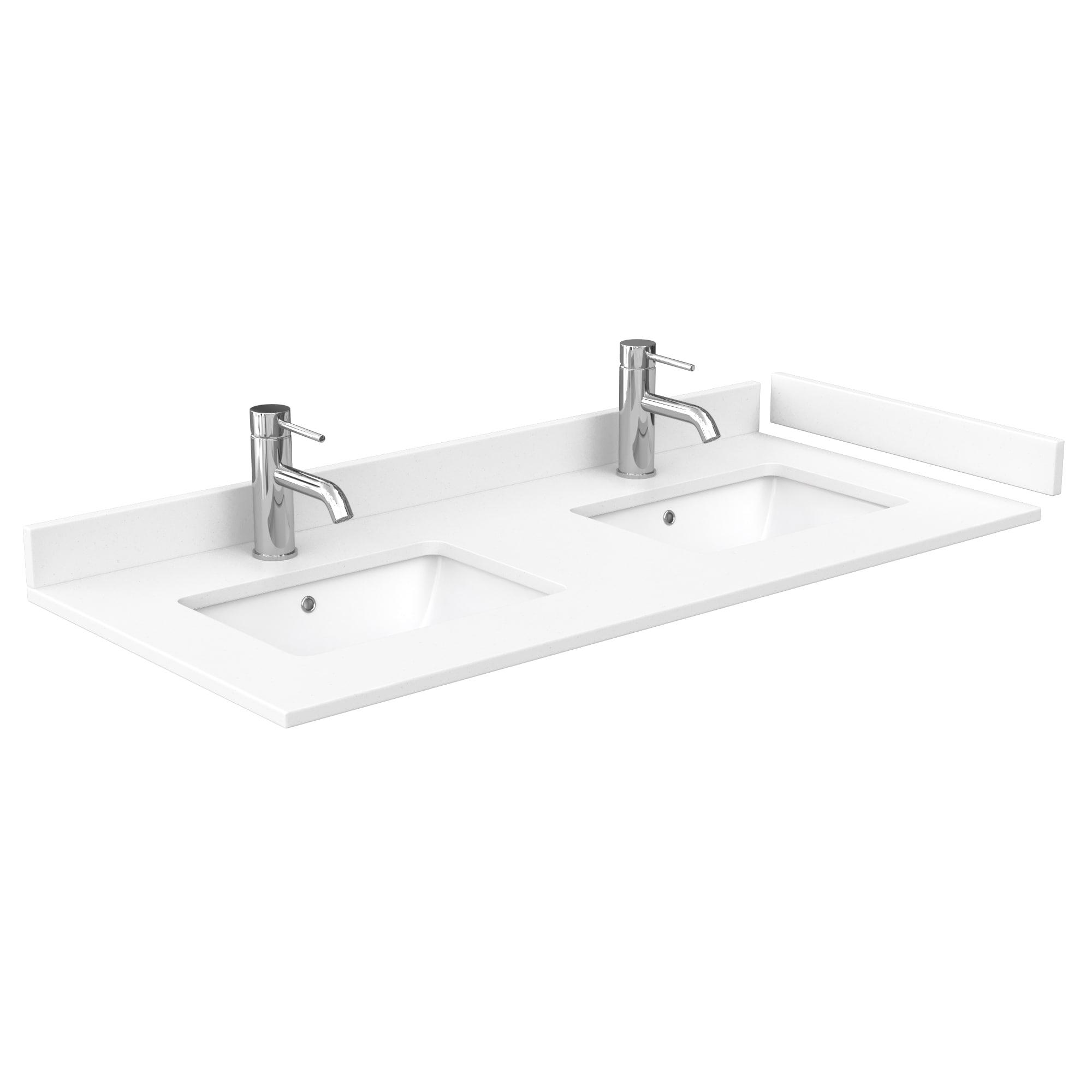 Wyndham Collection Avery 48'' Double Bathroom Vanity with Marble Top with Mirror