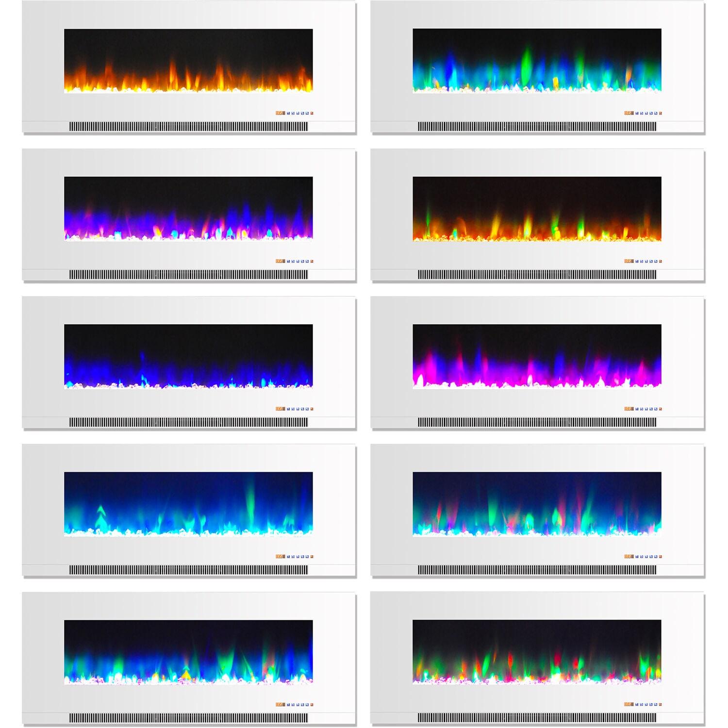 Cambridge Cambridge Wall Mount Electric Fireplace Heater with Remote Control for Indoor Use in Living Room, Bedroom, Home Office