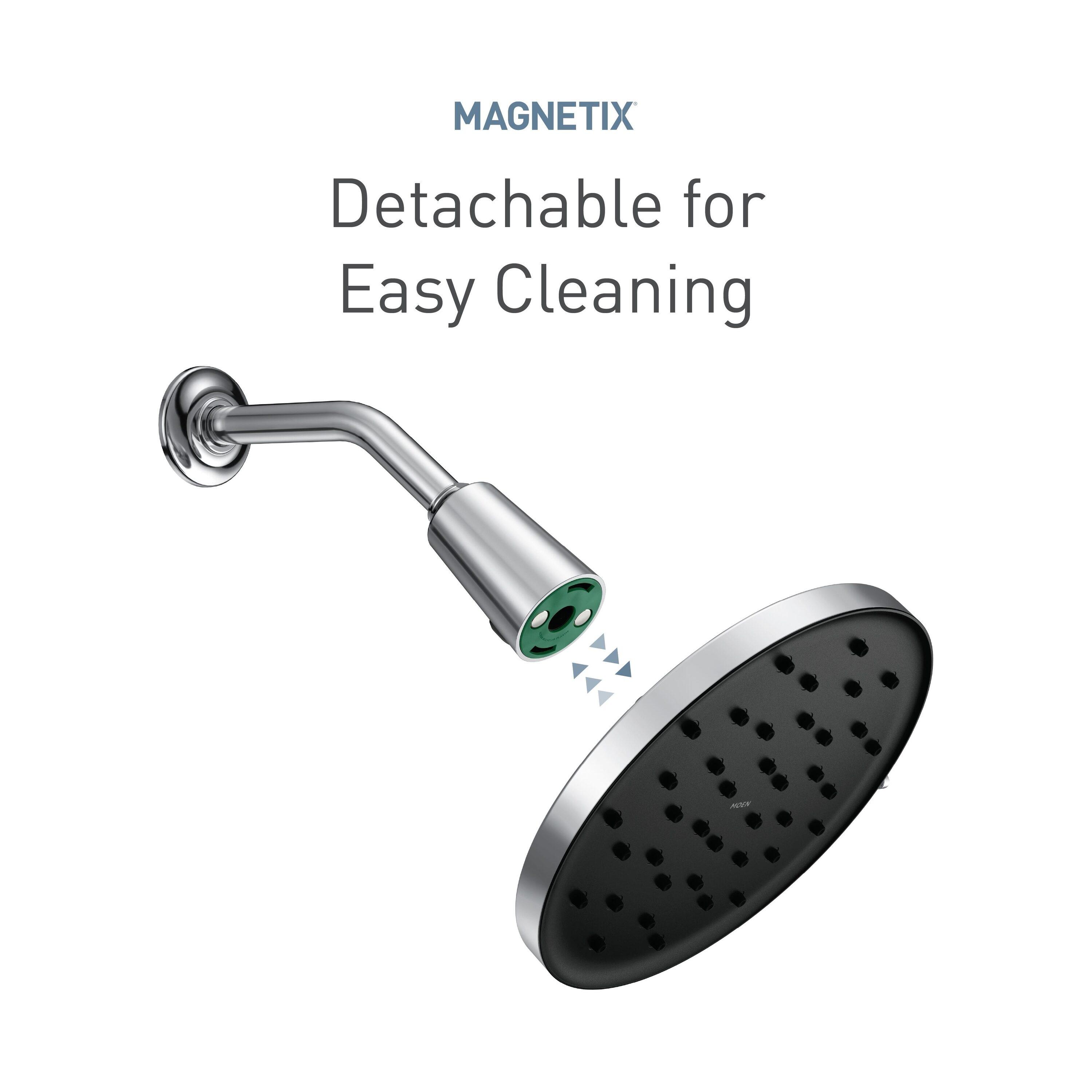 MOEN Verso Magnetix 8-Spray Patterns with 1.75 GPM 9 in. Wall Mount Fixed Shower Head in Chrome, Grey