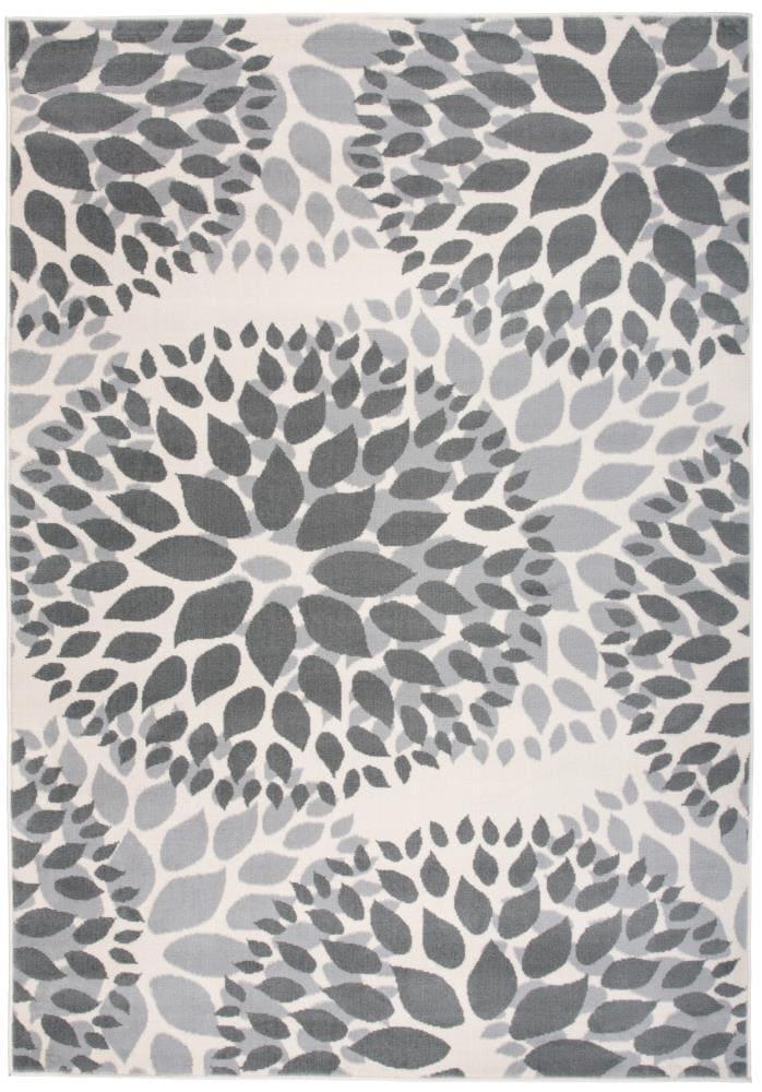 World Rug Gallery Modern Floral Circles Gray 3'1" x 5' Area Rug