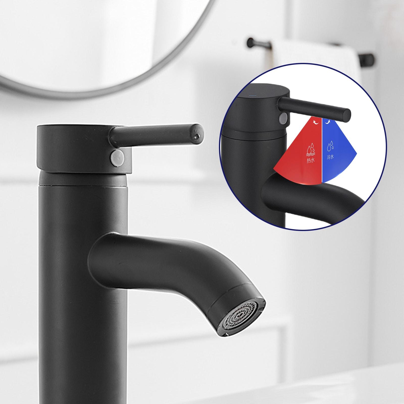 Single-Hole Single-handle Bathroom Faucet with Drain Assembly
