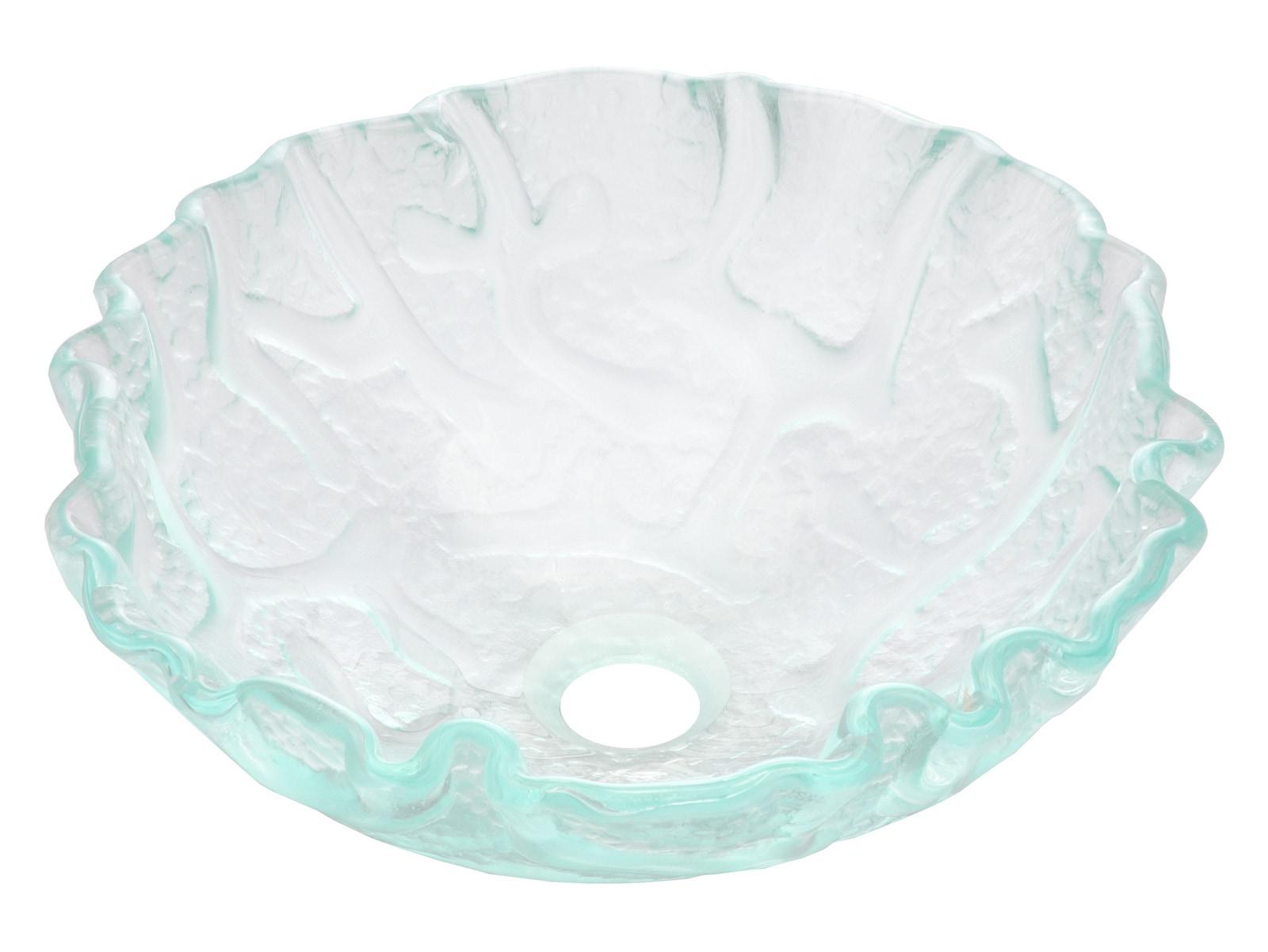 Eden Bath 16.5'' Clear Tempered Glass Specialty Bathroom Sink