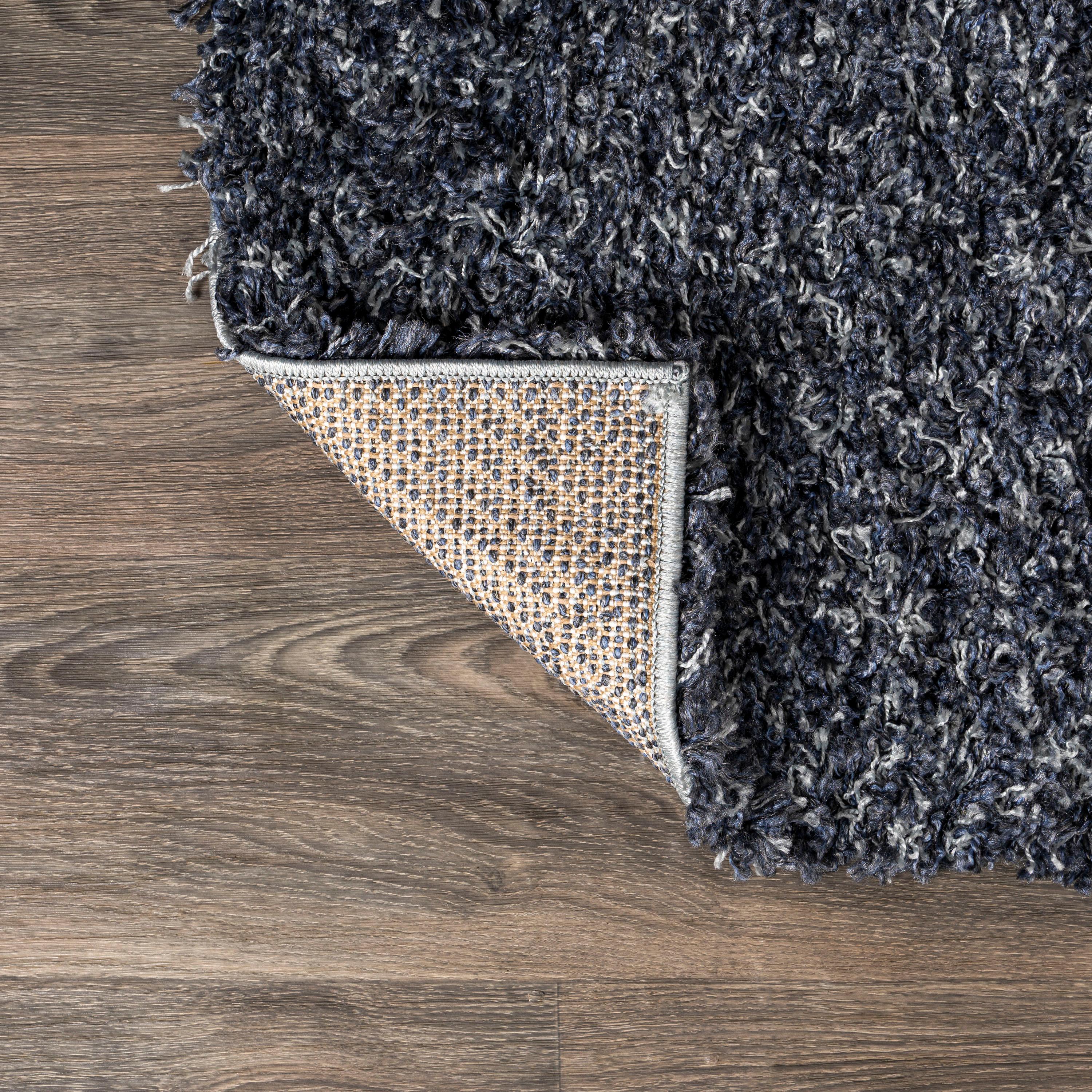 4'x6' Mercer Shag Plush Area Rug, Denim - JONATHAN Y
