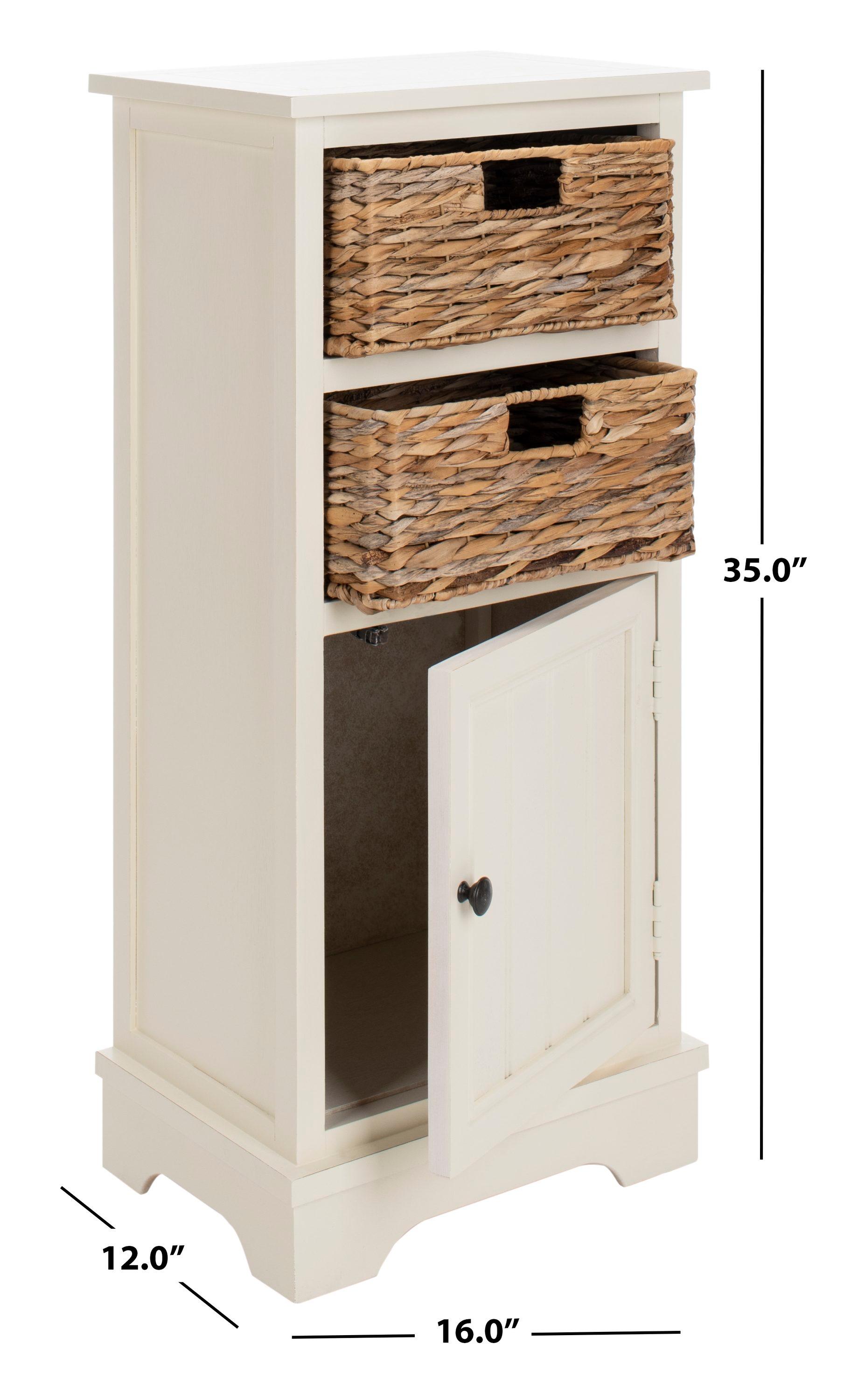 Connery Cabinet - AMH5742 - Vintage White - Safavieh Couture