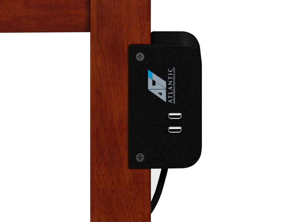 AFI 48" Solid Wood Shaker Design-Home Office, Laptop Computer Work Study Desk with USB Charger in Walnut