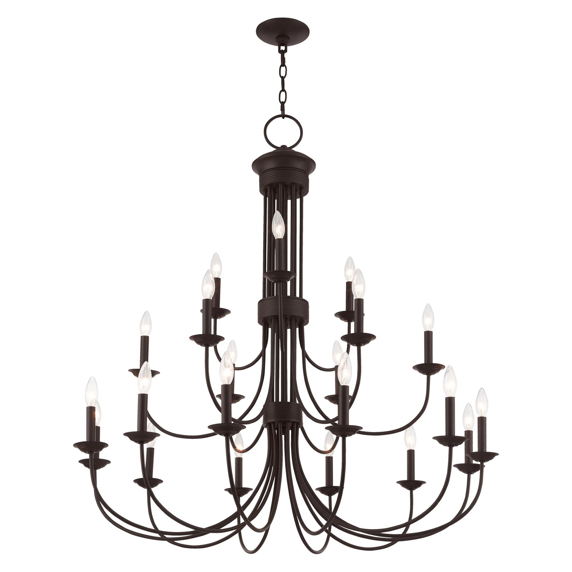 Livex Lighting Estate 21 - Light Chandelier in  Bronze