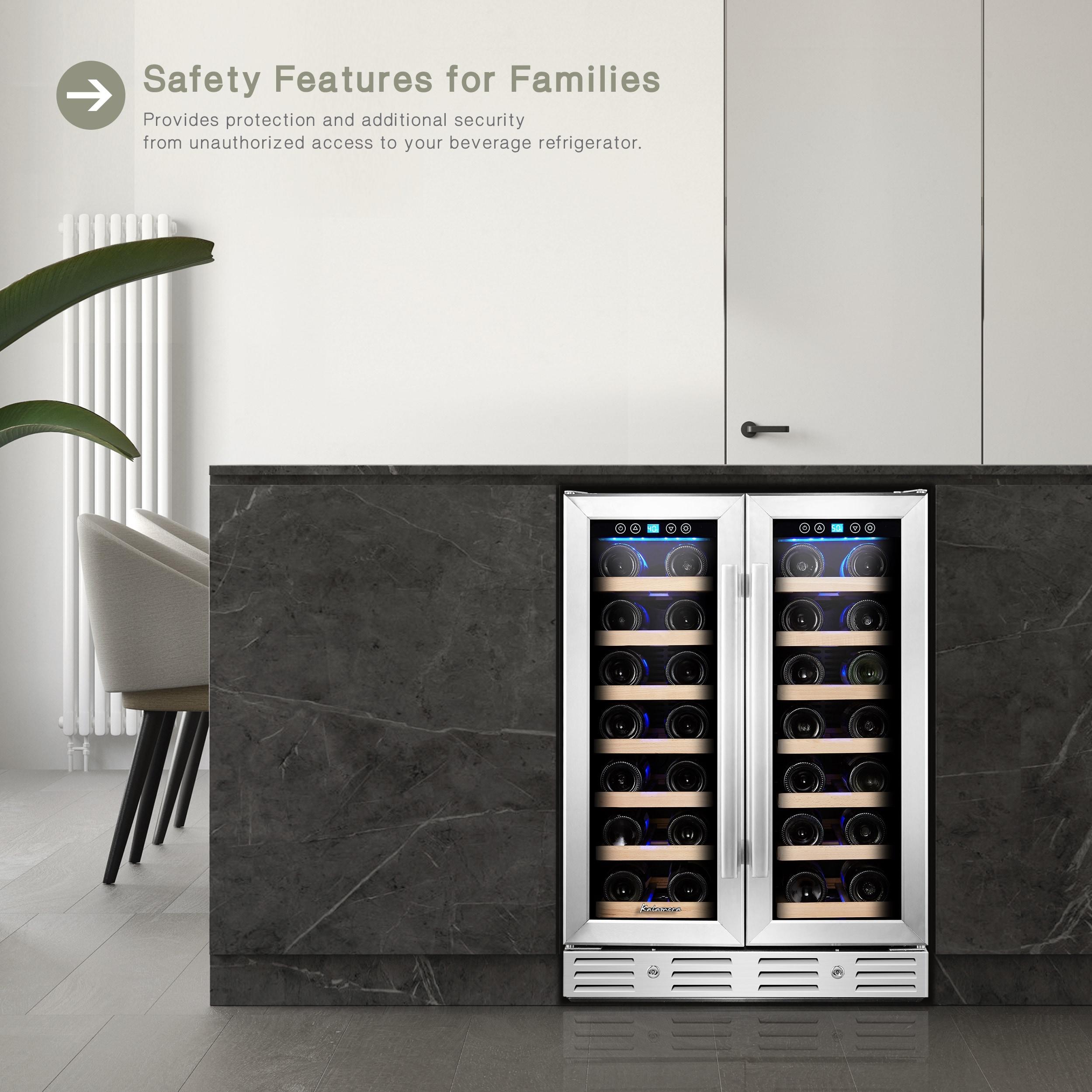 Kalamera Kalamera 40 Bottle Dual Zone Built-In Wine Refrigerator