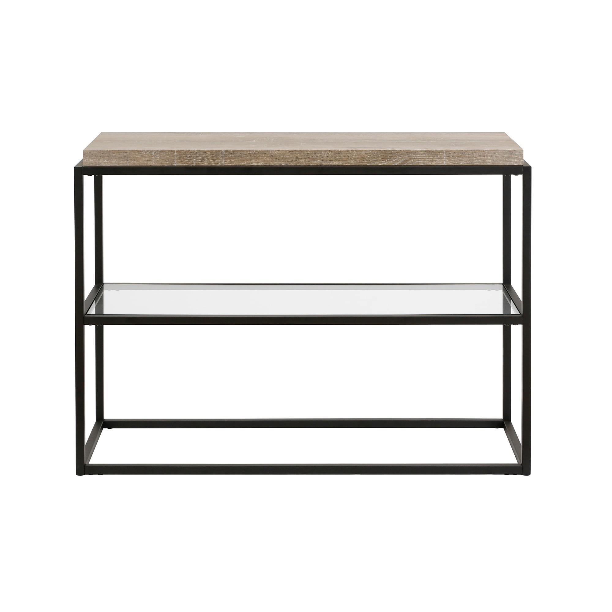 Wooden Console Table in Black - Henn&Hart