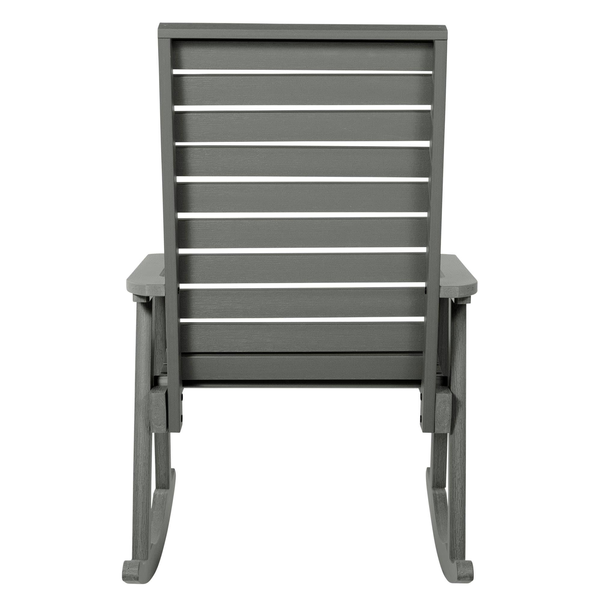 Weatherly Coastal Teak Recycled Plastic Outdoor Rocking Chair